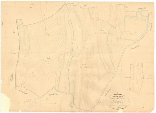 Thézillieu (Plateau d'Hauteville, Ain, France ; ancienne commune) - 3 P 9123 - 3 P 9123 -  Feuille 6  (1838)