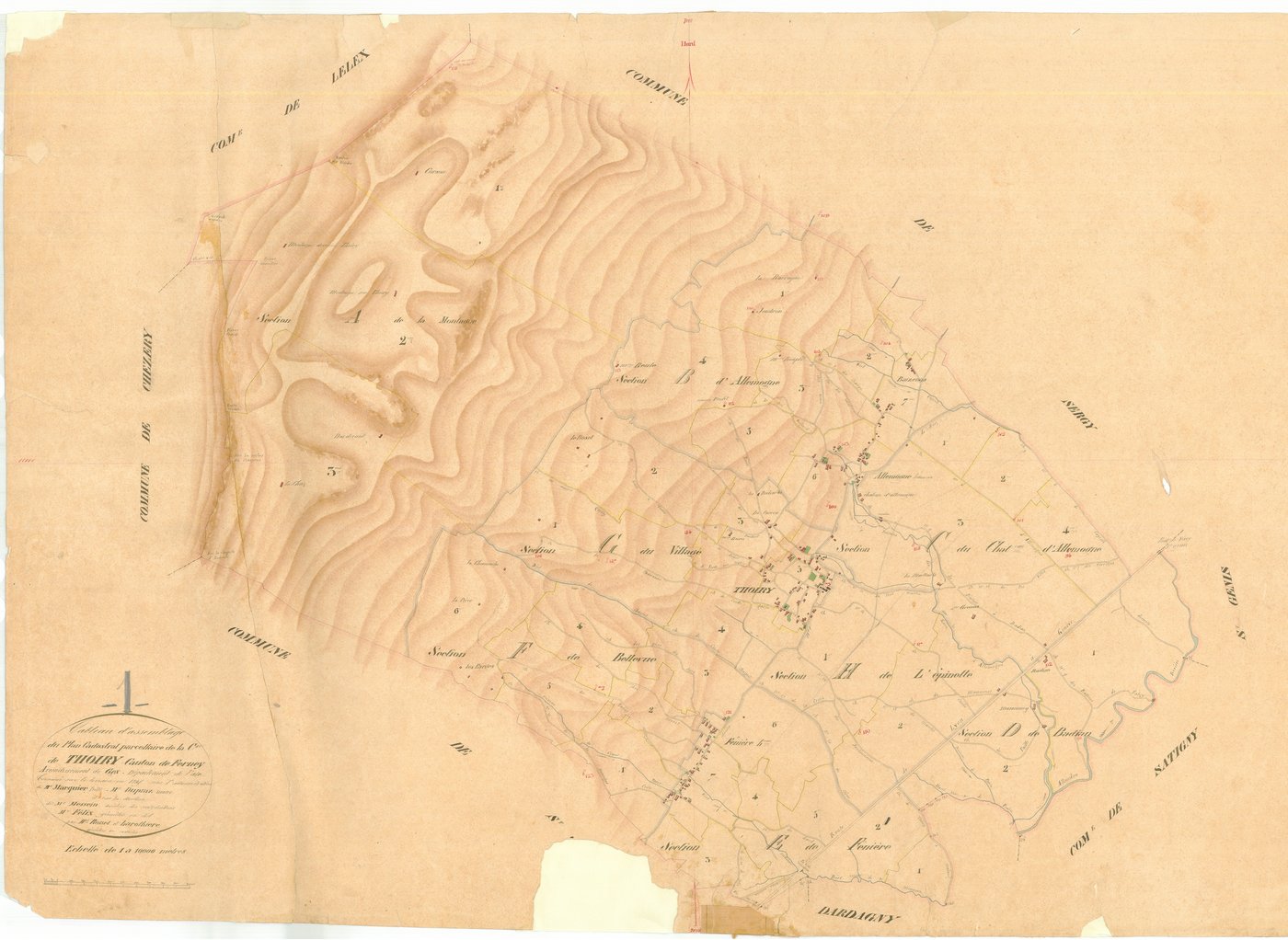 Thoiry - 3 P 9152 - 3 P 9152 -  Tableau d'assemblage  (1845)