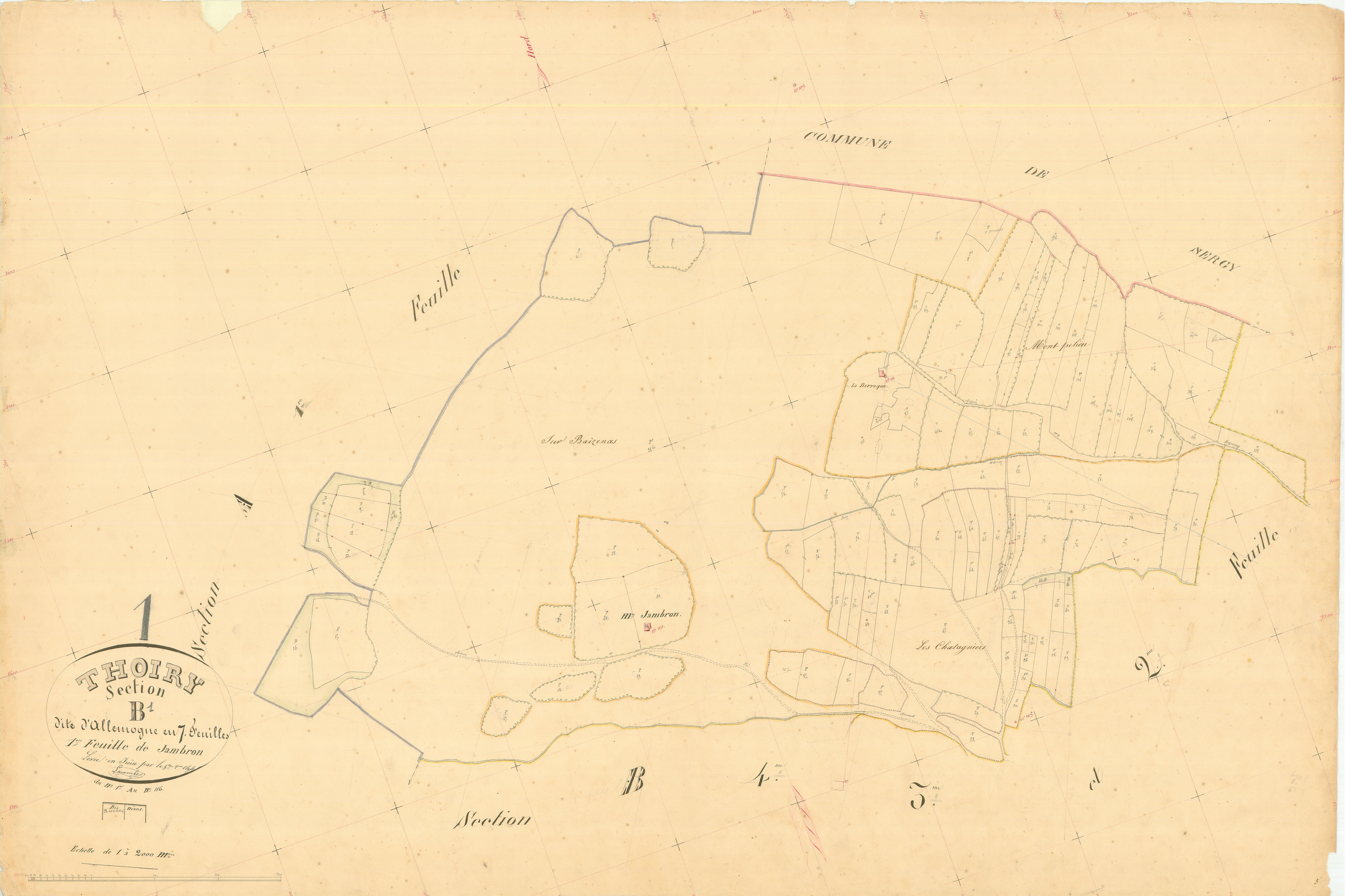 Thoiry - 3 P 9156 - 3 P 9156 -  Feuille 1  (1845)