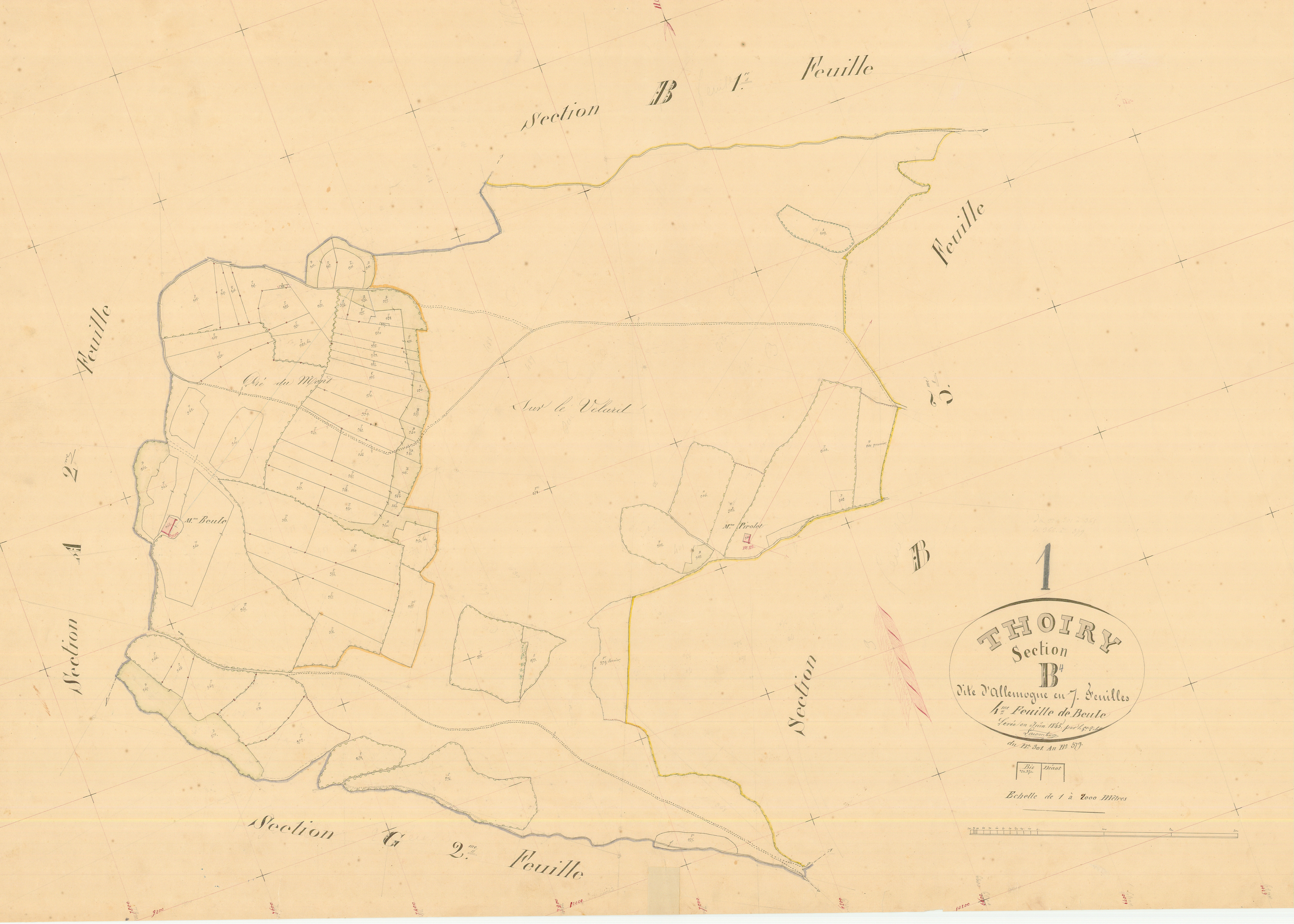 Thoiry - 3 P 9159 - 3 P 9159 -  Feuille 4  (1845)