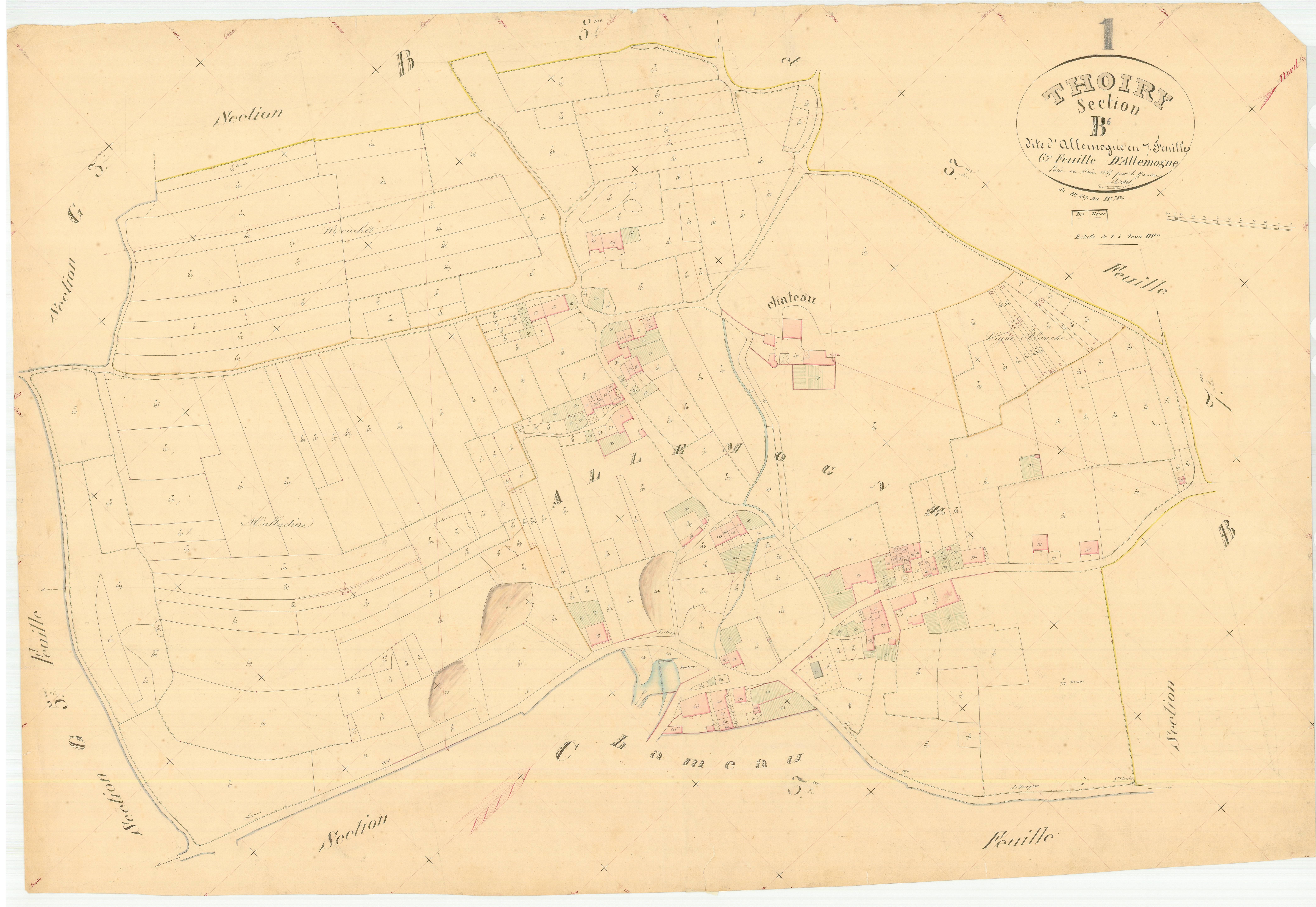 Thoiry - 3 P 9161 - 3 P 9161 -  Feuille 6  (1845)