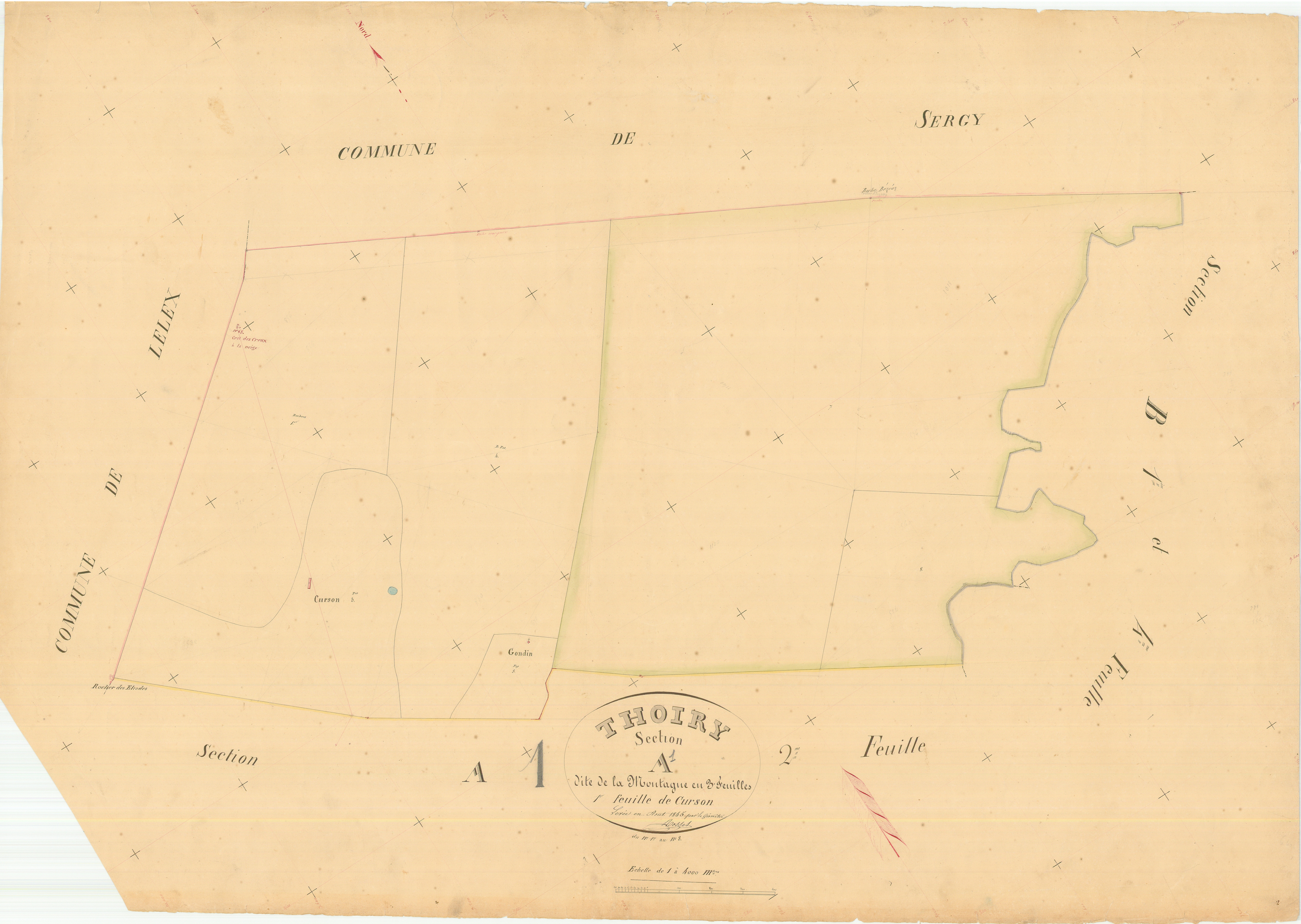 Thoiry - 3 P 9153 - 3 P 9153 -  Feuille 1  (1845)