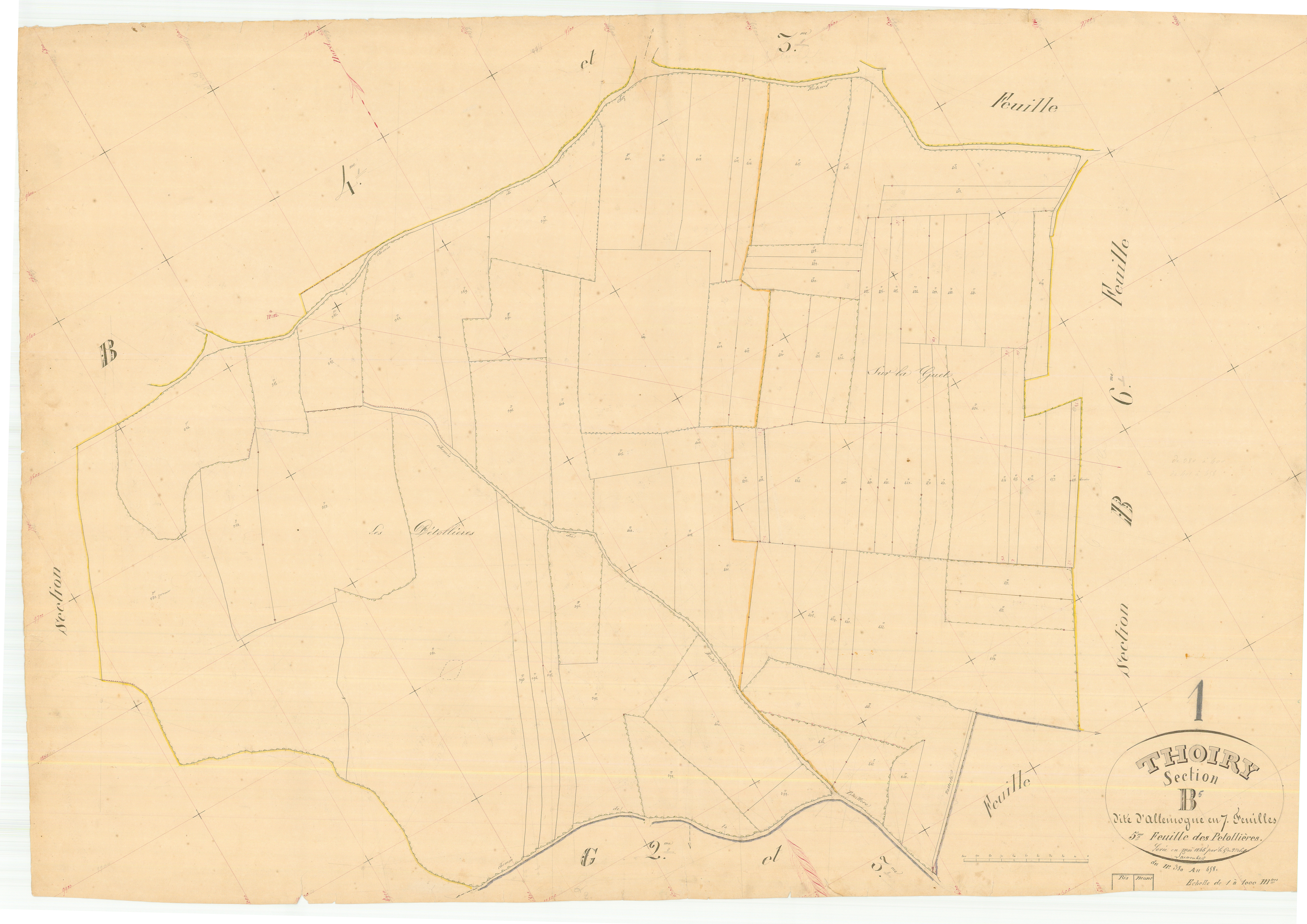 Thoiry - 3 P 9160 - 3 P 9160 -  Feuille 5  (1845)