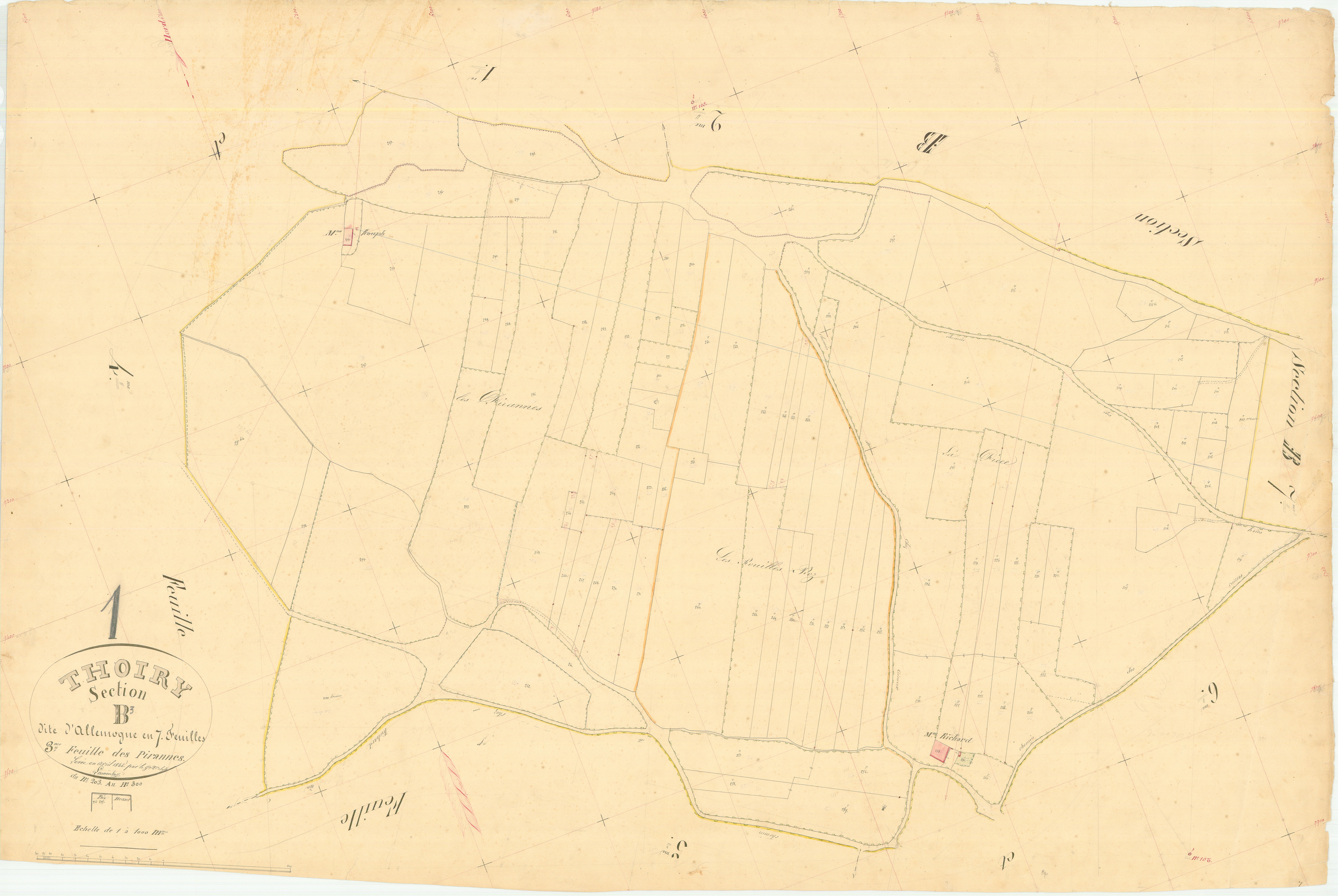 Thoiry - 3 P 9158 - 3 P 9158 -  Feuille 3  (1845)