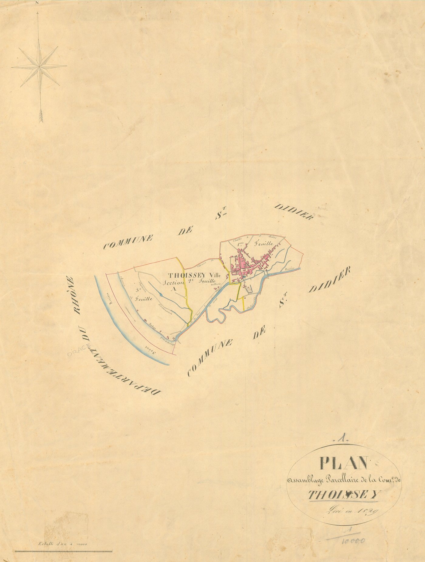 Thoissey - 3 P 9189 - 3 P 9189 -  Tableau d'assemblage  (1829)