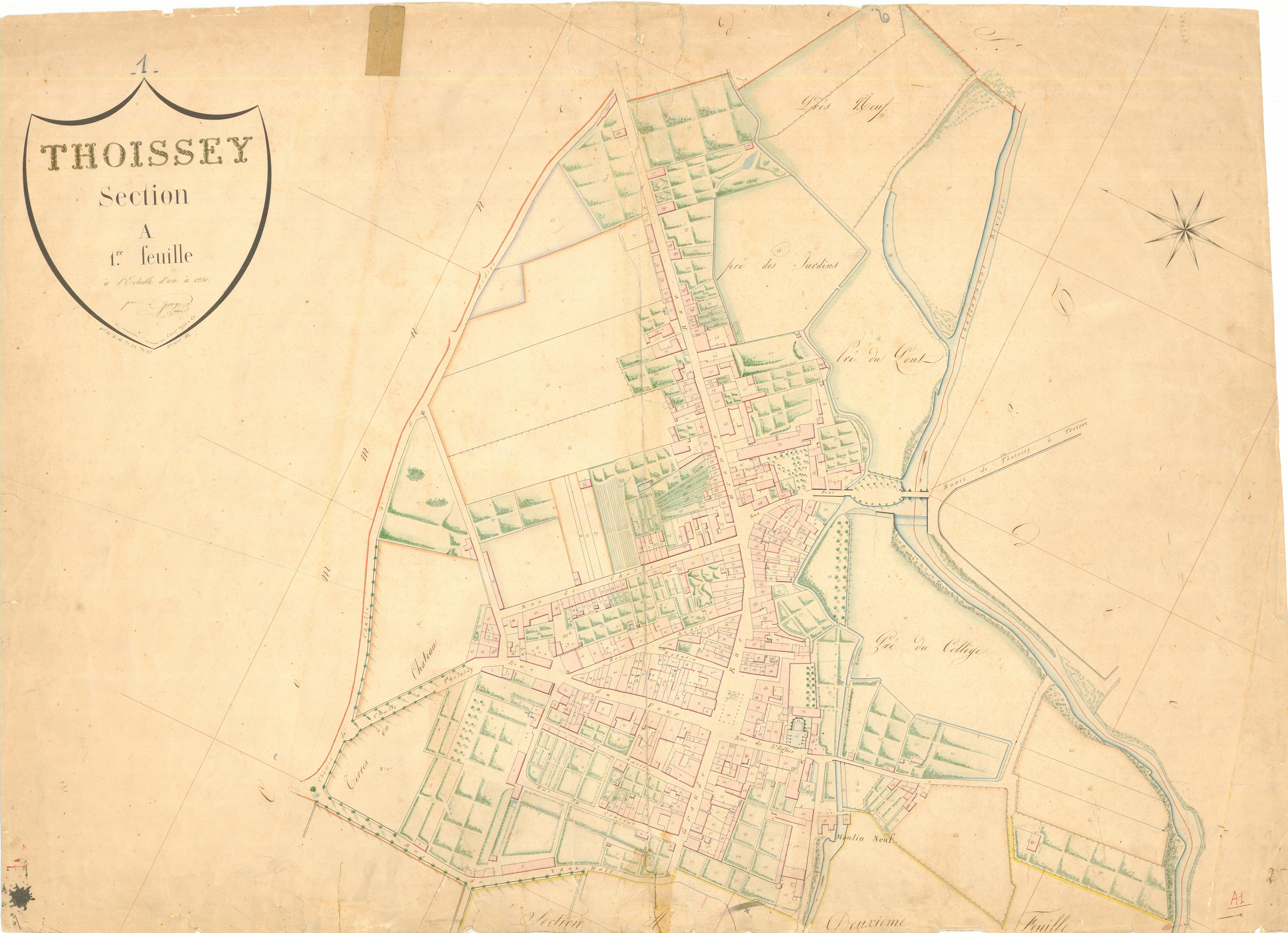 Thoissey - 3 P 9190 - 3 P 9190 -  Feuille 1  (1829)