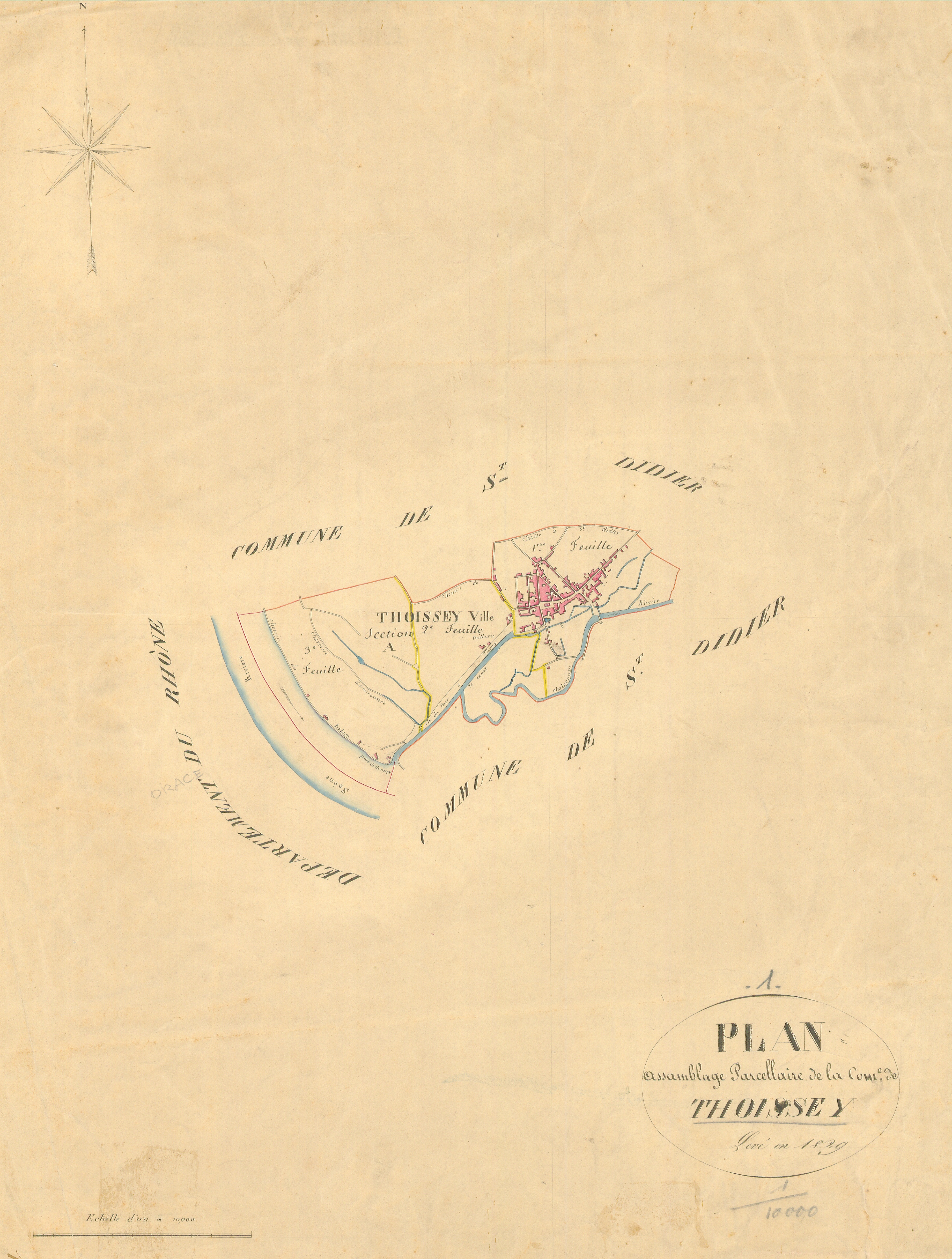 Thoissey - 3 P 9189 - 3 P 9189 -  Tableau d'assemblage  (1829)