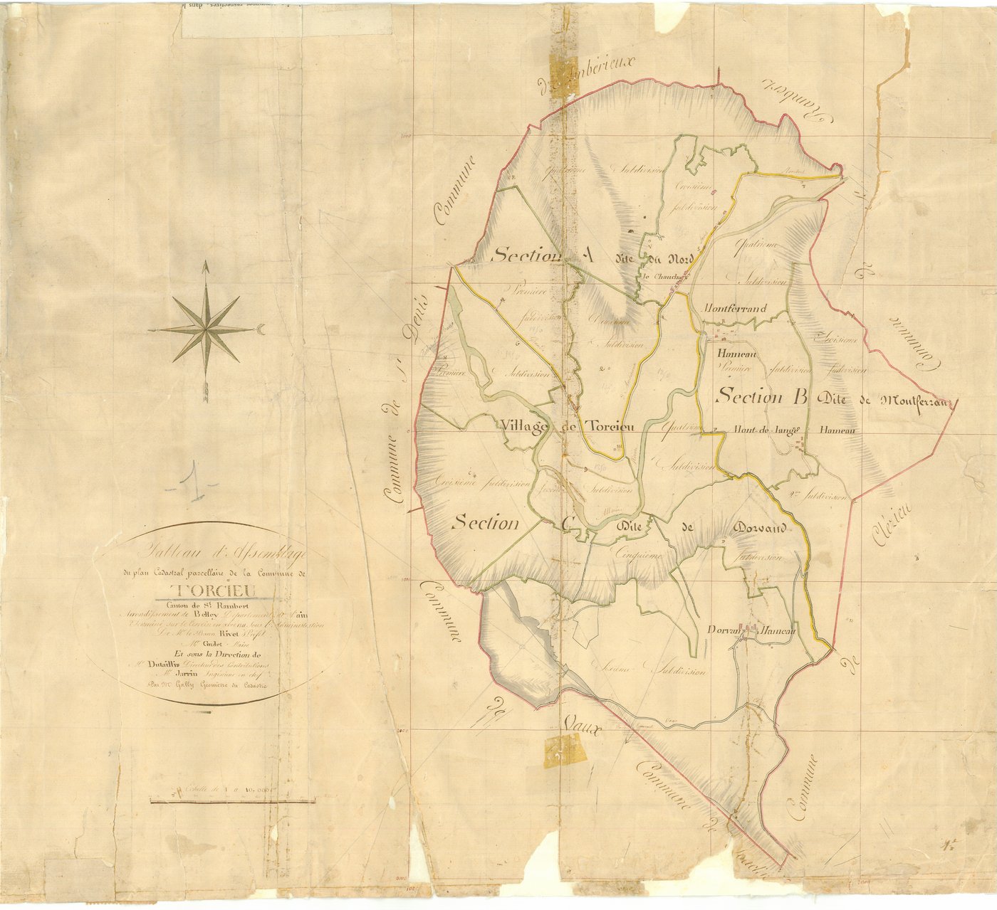 Torcieu - 3 P 9193 - 3 P 9193 -  Tableau d'assemblage  (1811)