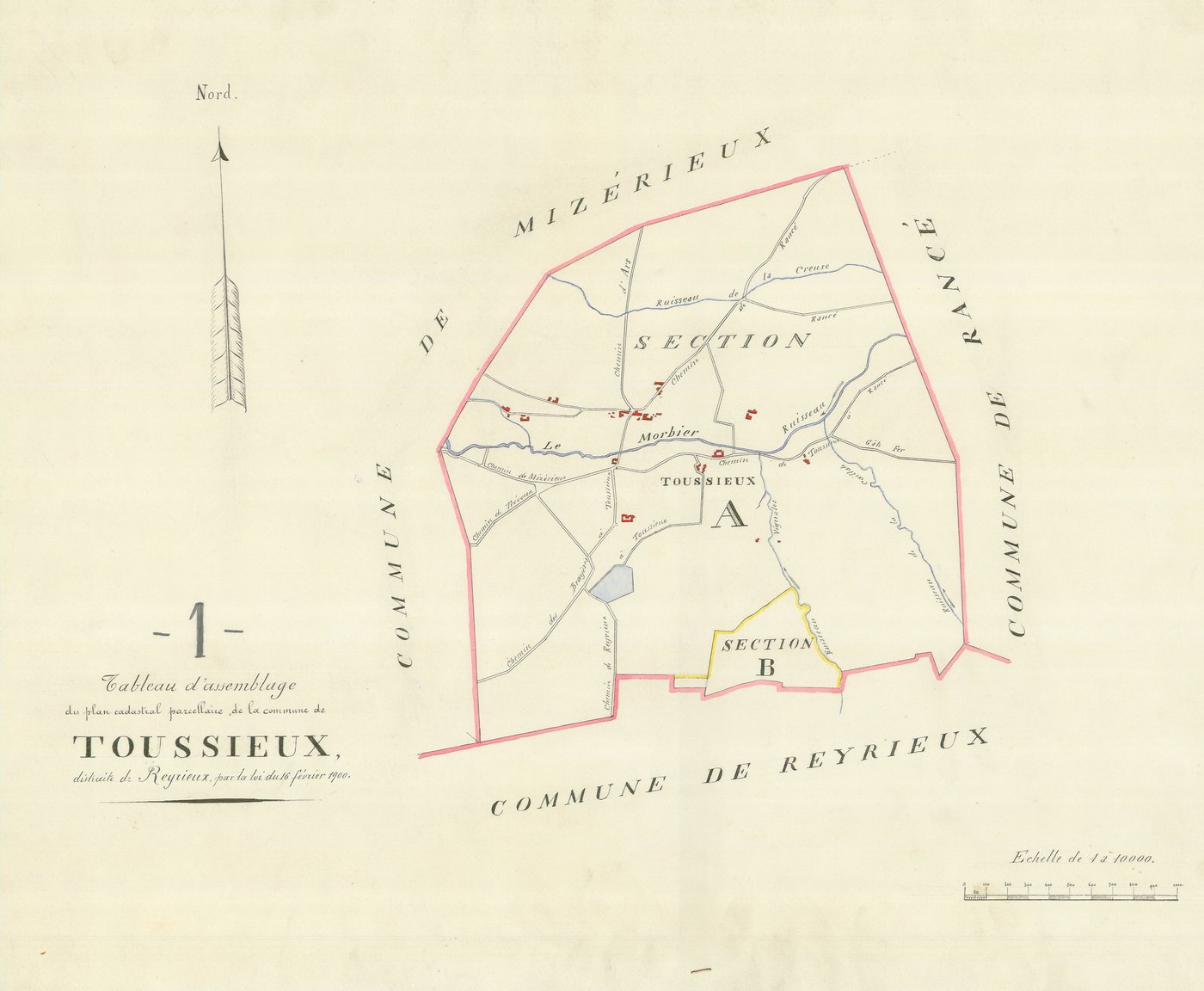 Toussieux - 3 P 9241 - 3 P 9241 -  Tableau d'assemblage  (1900)