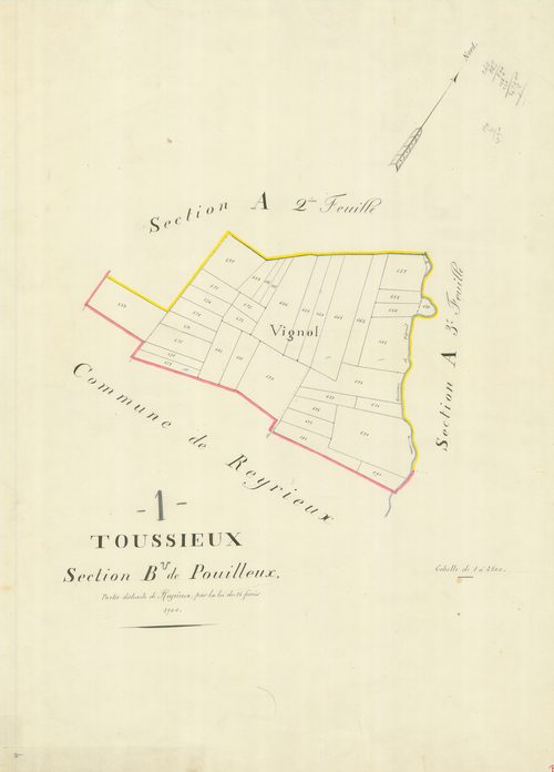 Toussieux - 3 P 9242 - 3 P 9242 -  Feuille 1  (1900)