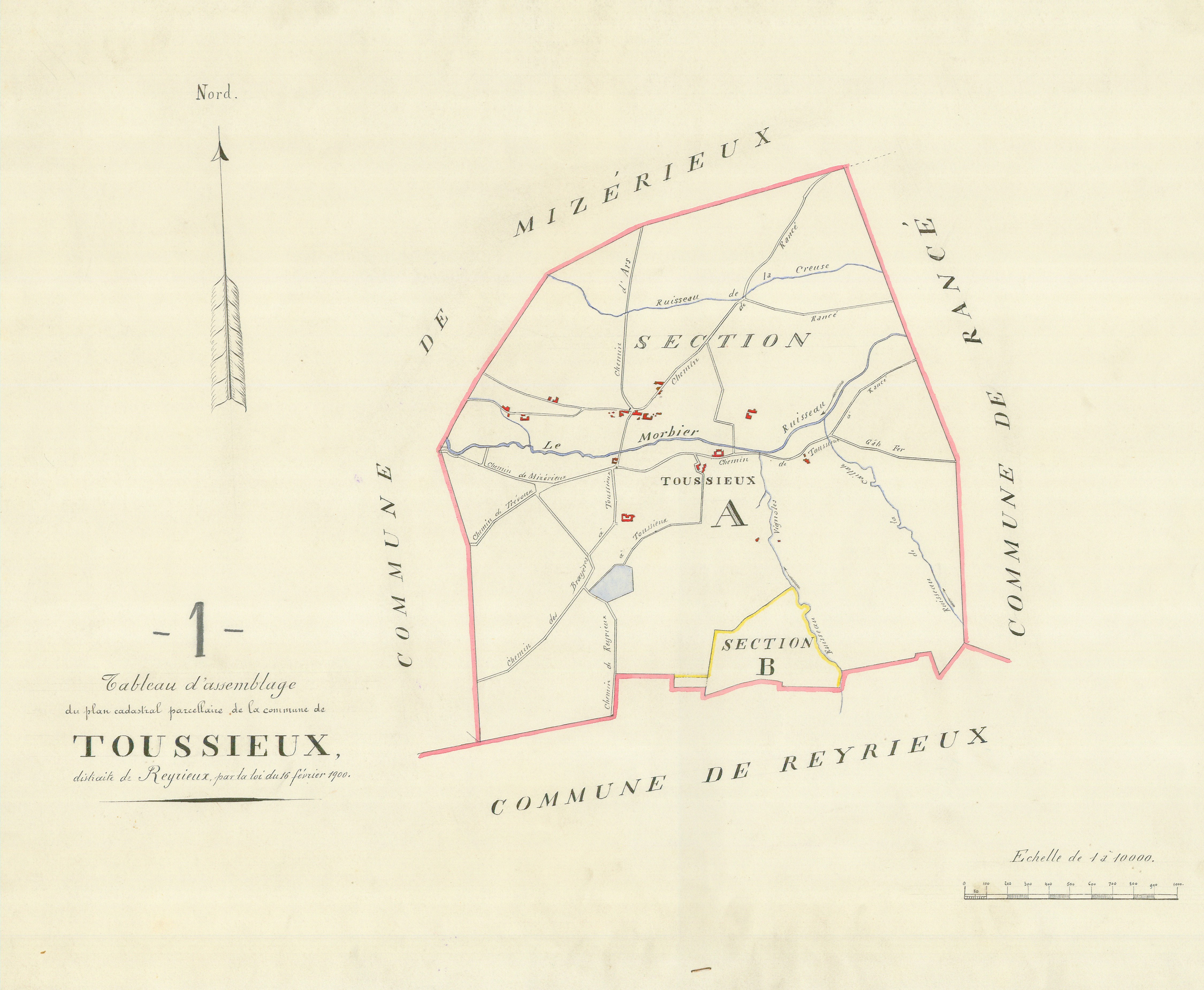Toussieux - 3 P 9241 - 3 P 9241 -  Tableau d'assemblage  (1900)