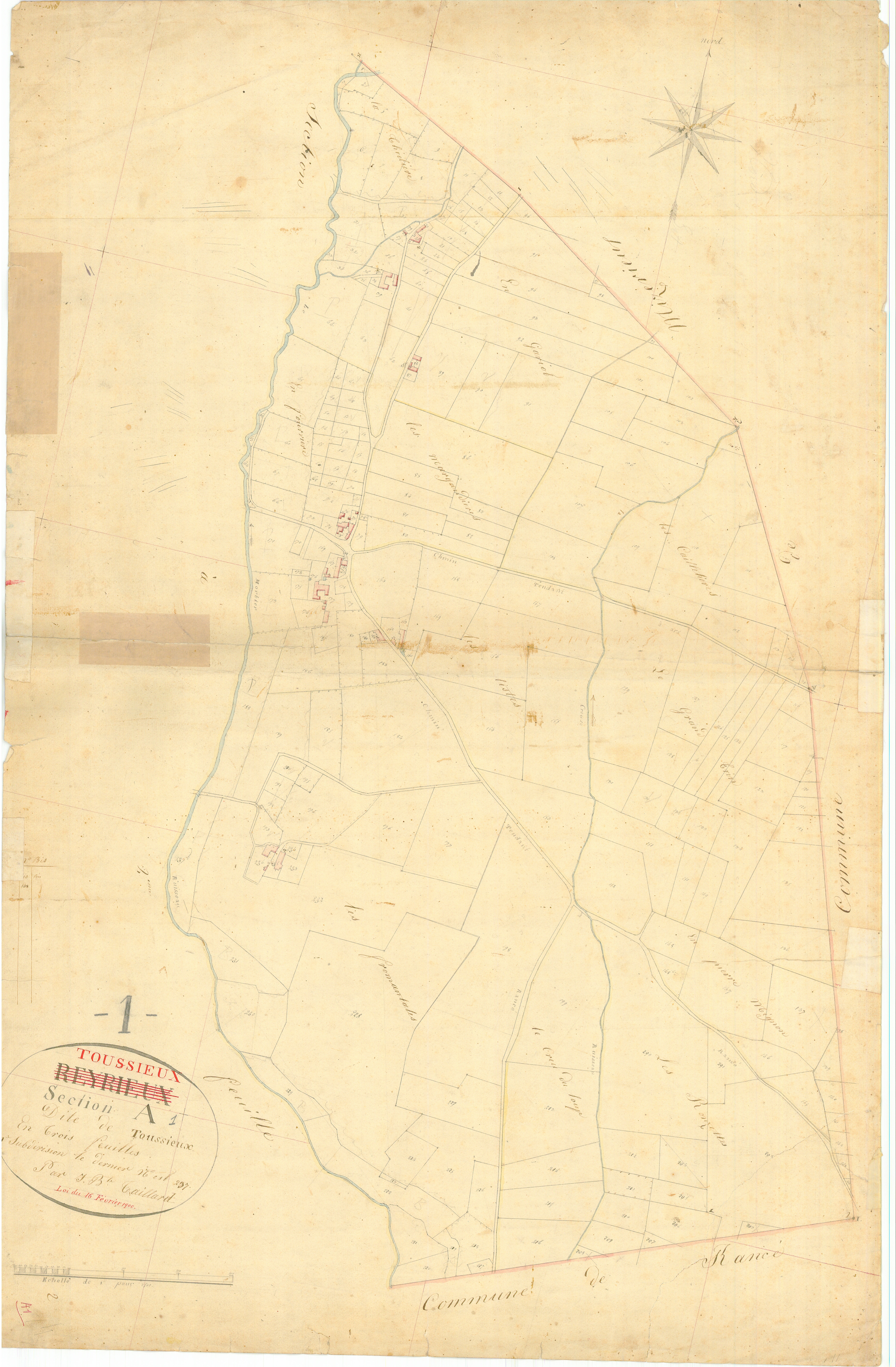 Toussieux - 3 P 8185 - 3 P 8185 -  Feuille 1  (1823-1900)