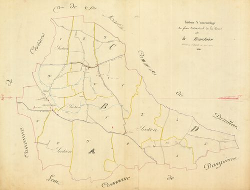La Tranclière - 3 P 6661 - 3 P 6661 -  Tableau d'assemblage  (1844)