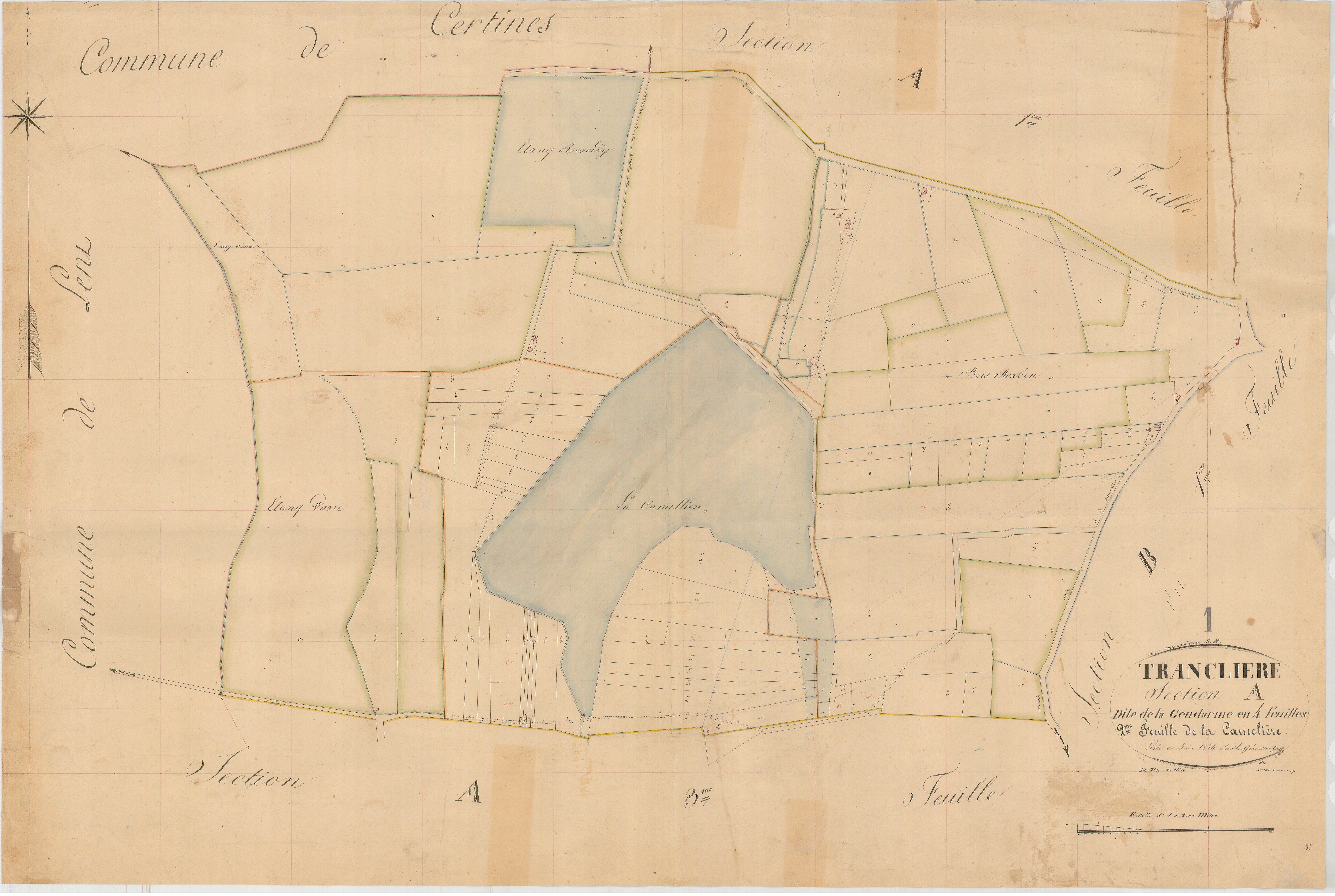 La Tranclière - 3 P 6663 - 3 P 6663 -  Feuille 2  (1844)