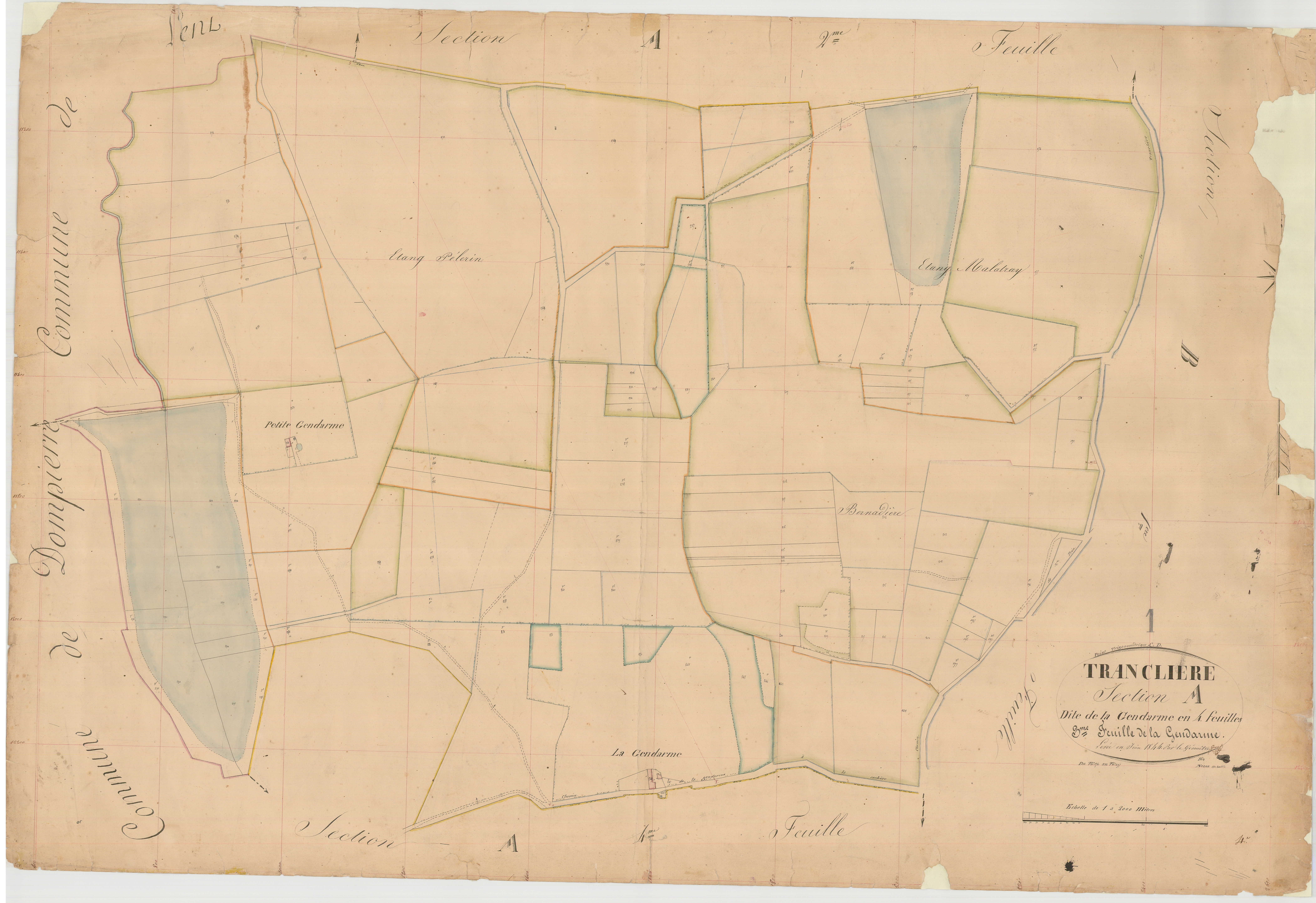 La Tranclière - 3 P 6664 - 3 P 6664 -  Feuille 3  (1844)