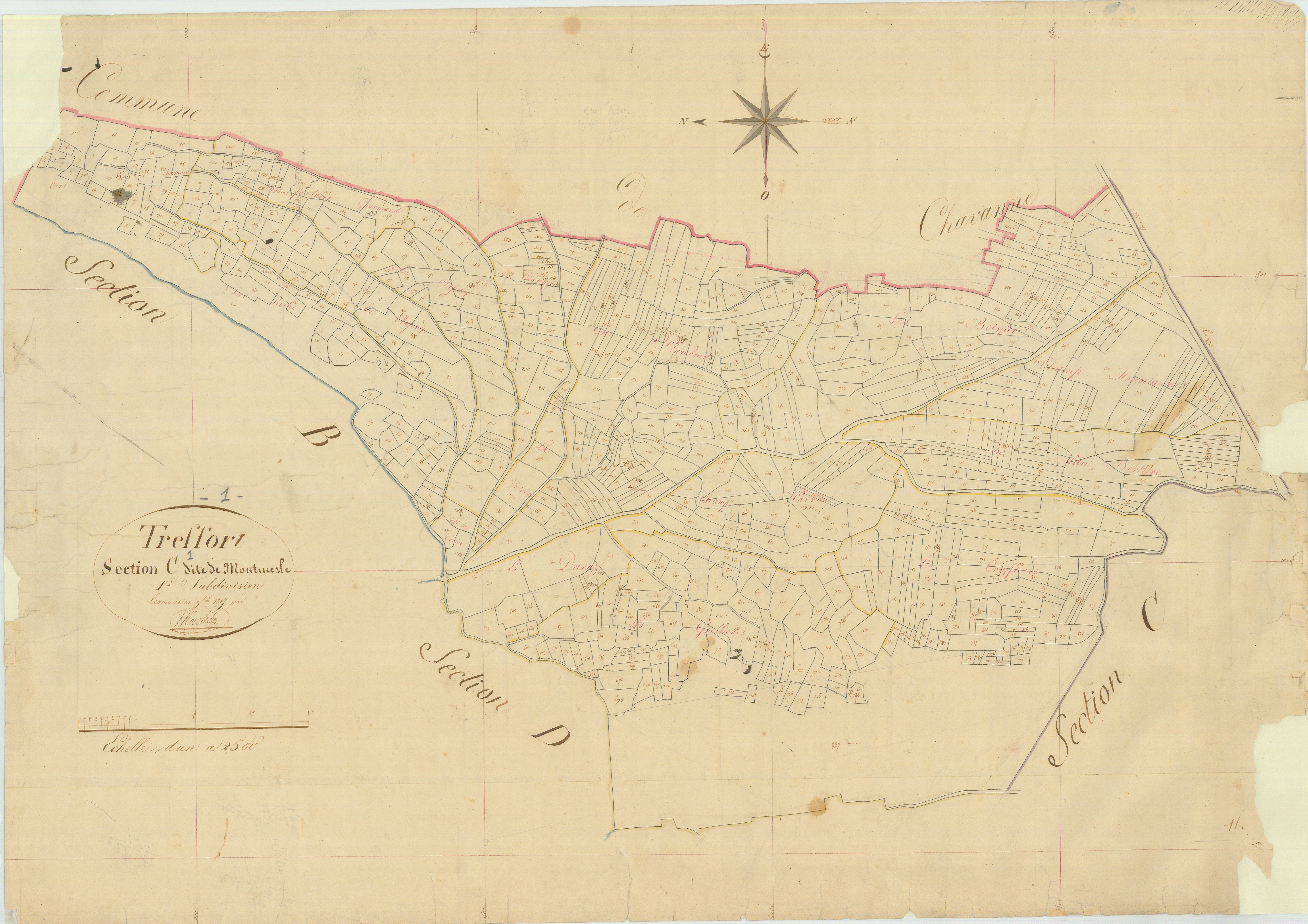 Treffort - 3 P 9260 - 3 P 9260 -  Feuille 1  (1817)