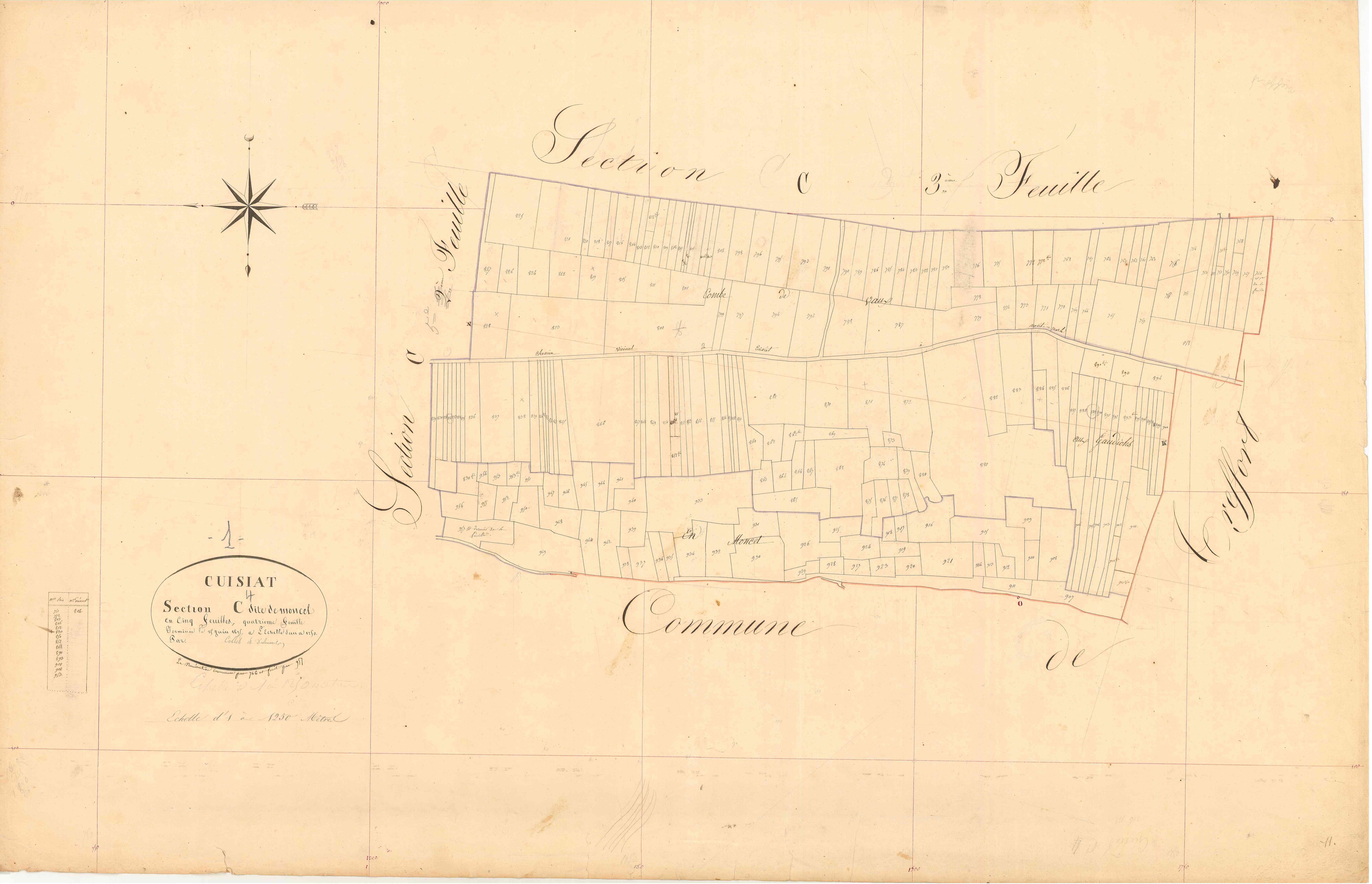 Cuisiat - 3 P 5718 - 3 P 5718 -  Feuille 4  (1825)