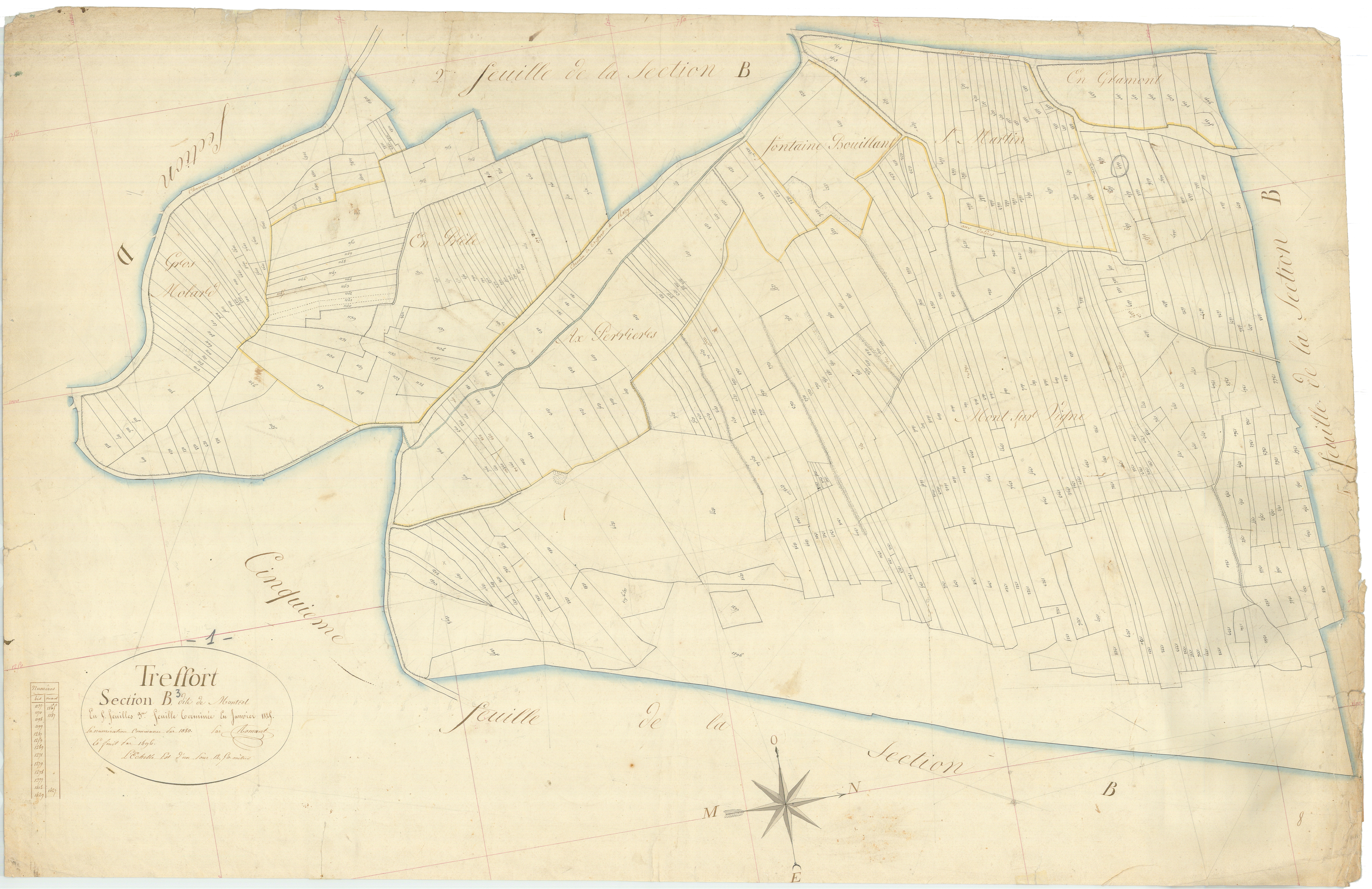 Treffort - 3 P 9257 - 3 P 9257 -  Feuille 3  (1817)