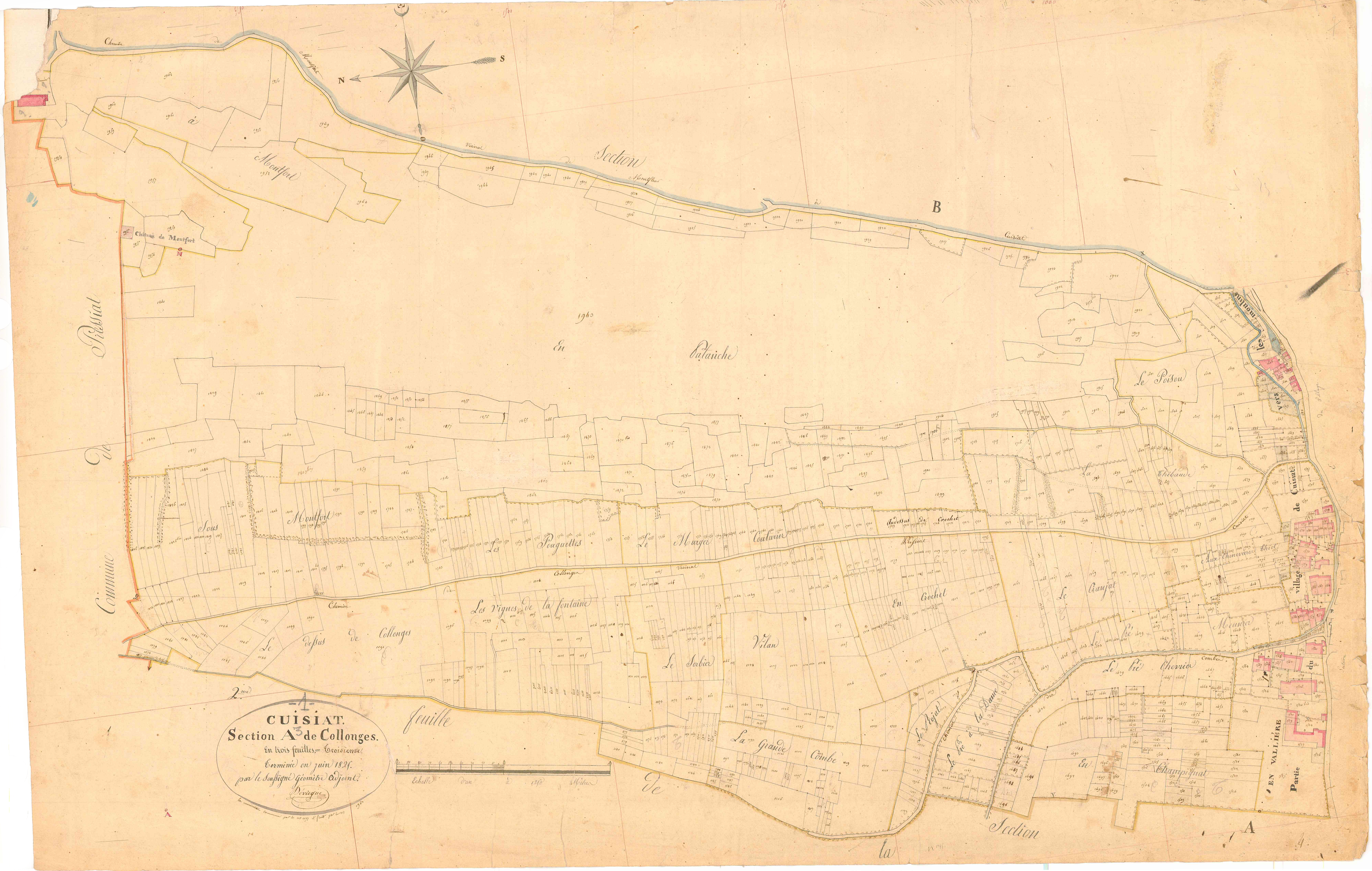 Cuisiat - 3 P 5711 - 3 P 5711 -  Feuille 3  (1825)
