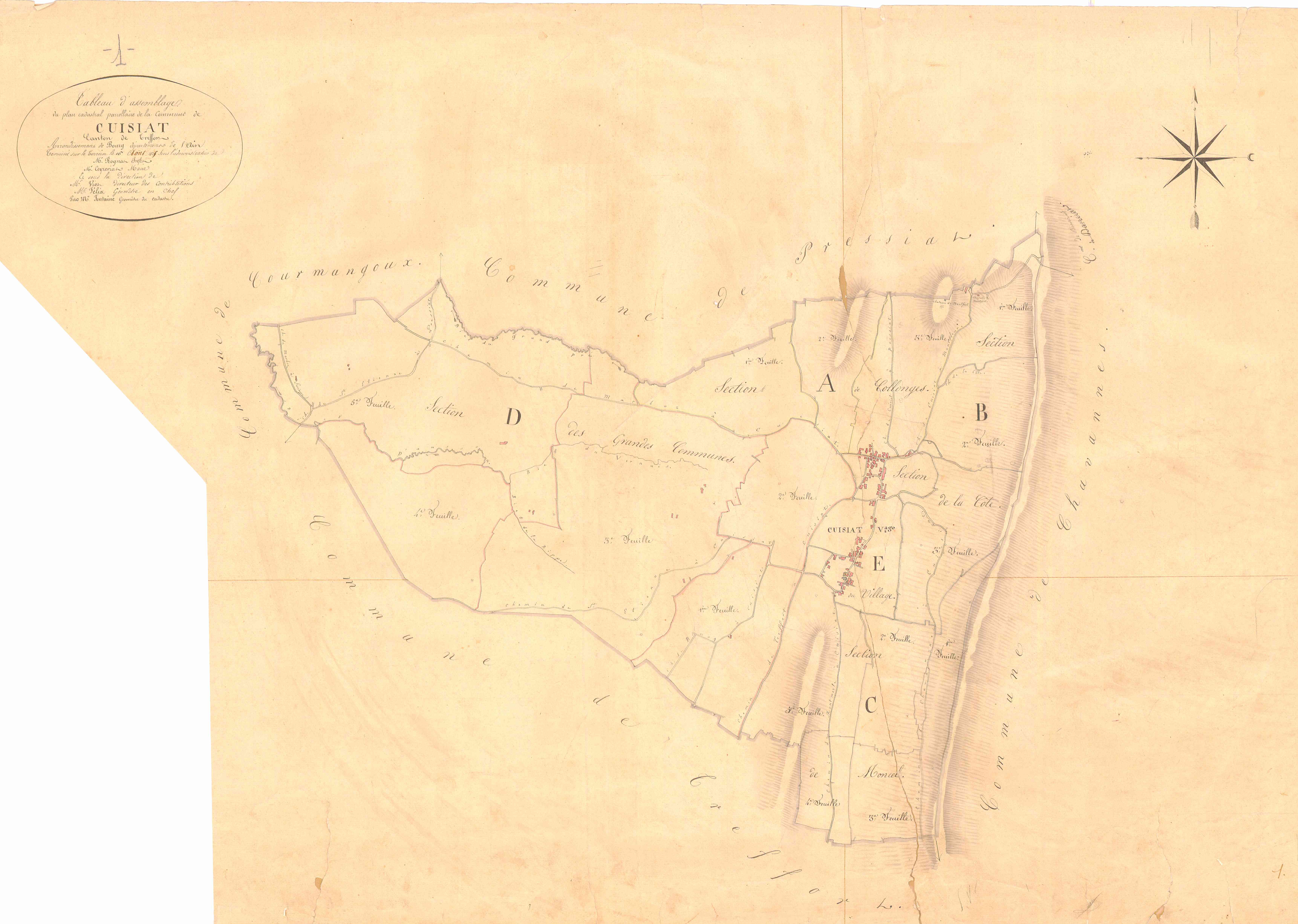 Cuisiat - 3 P 5708 - 3 P 5708 -  Tableau d'assemblage  (1825)