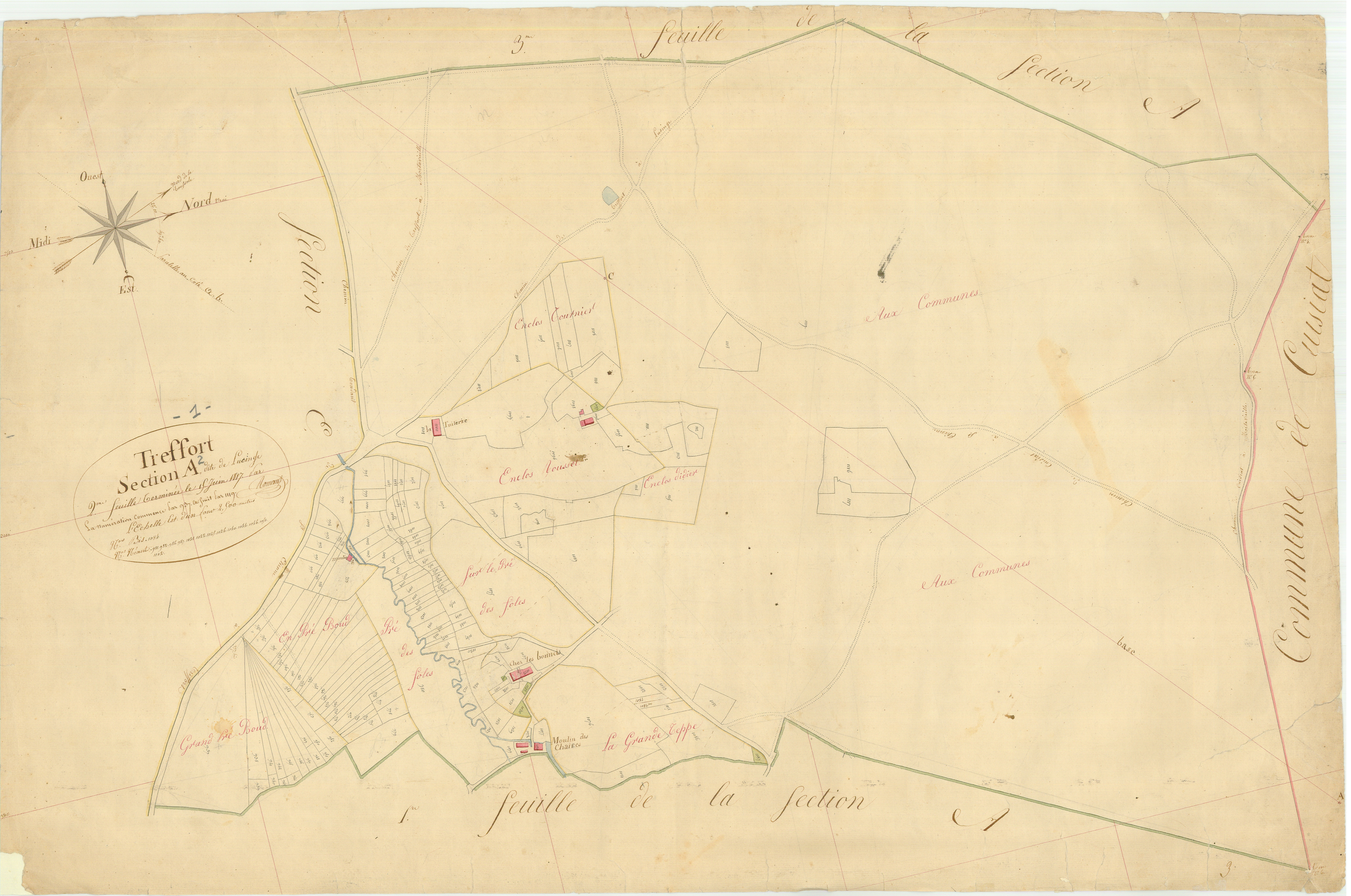 Treffort - 3 P 9252 - 3 P 9252 -  Feuille 2  (1817)