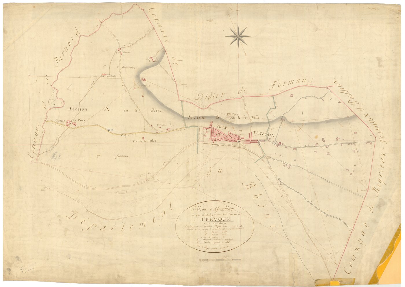 Trévoux - 3 P 9277 - 3 P 9277 -  Tableau d'assemblage  (1823)