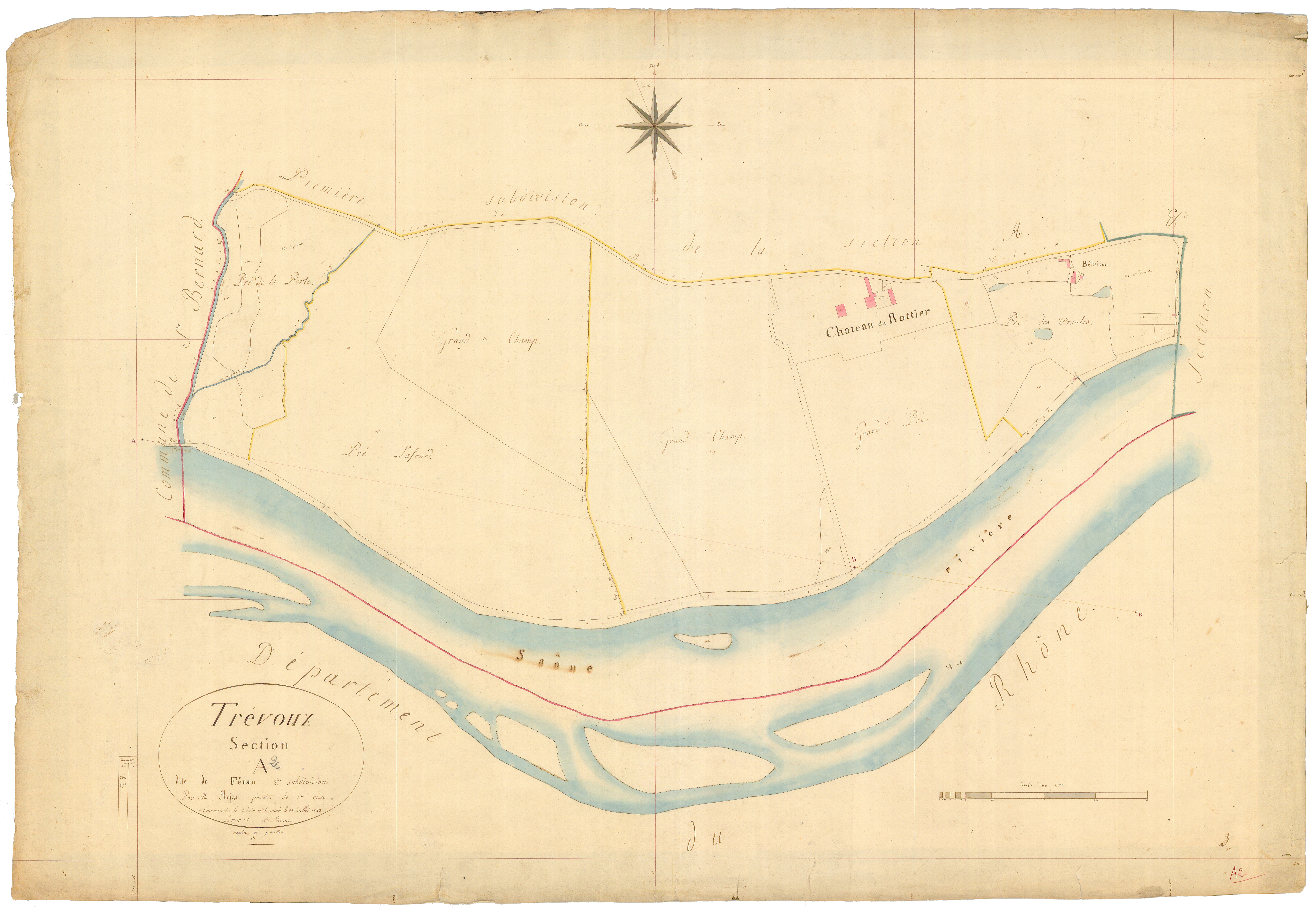 Trévoux - 3 P 9279 - 3 P 9279 -  Feuille 2  (1823)