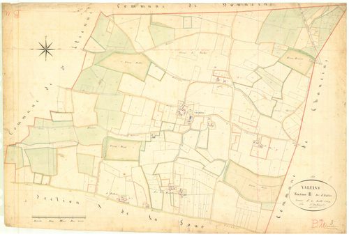 Valeins - 3 P 9284 - 3 P 9284 -  Feuille 1  (1829)
