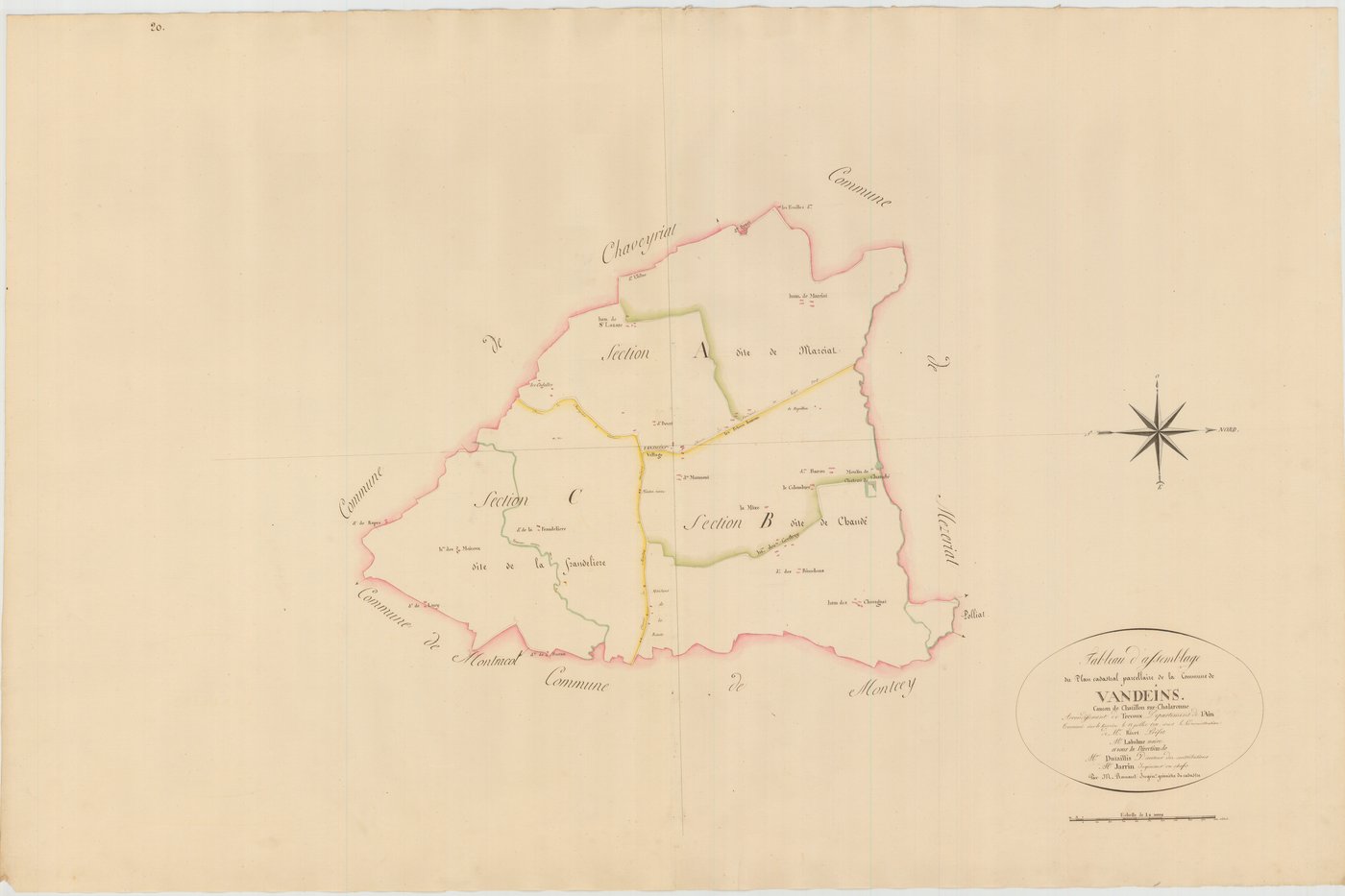 Vandeins - 3 P 10157-1 - 3 P 10157-1 -  Tableau d'assemblage  (1811)