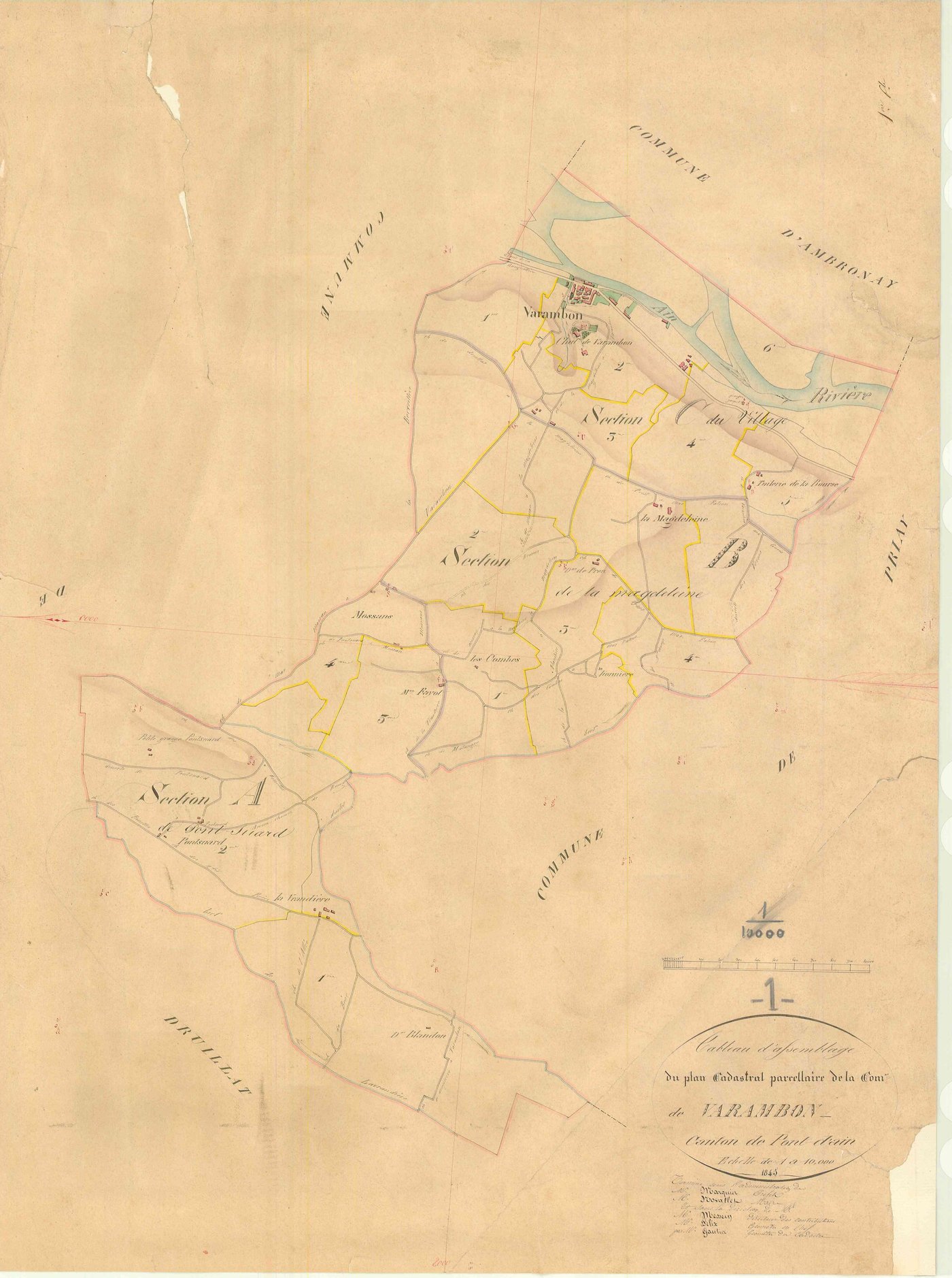 Varambon - 3 P 9293 - 3 P 9293 -  Tableau d'assemblage  (1844)