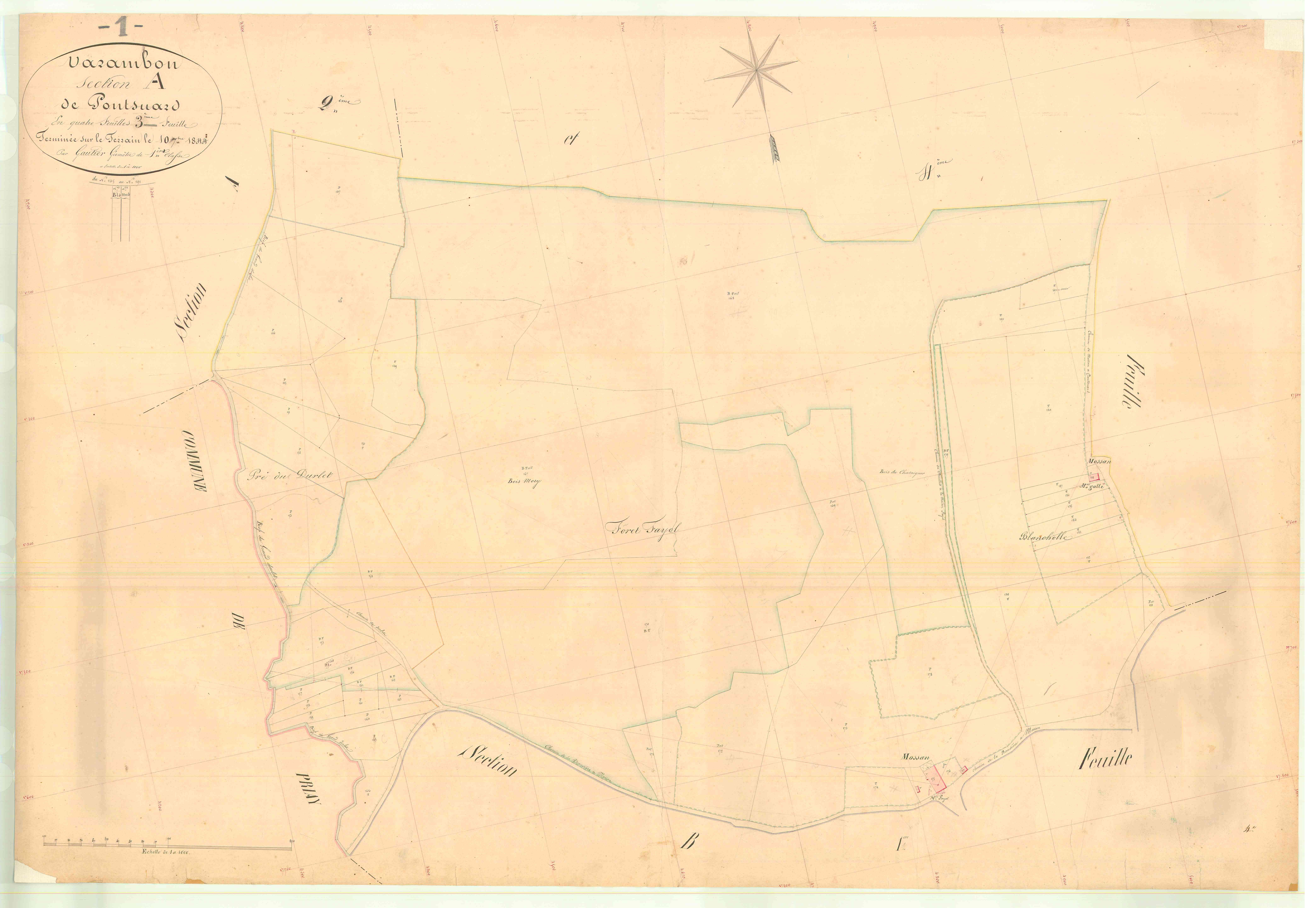 Varambon - 3 P 9296 - 3 P 9296 -  Feuille 3  (1844)