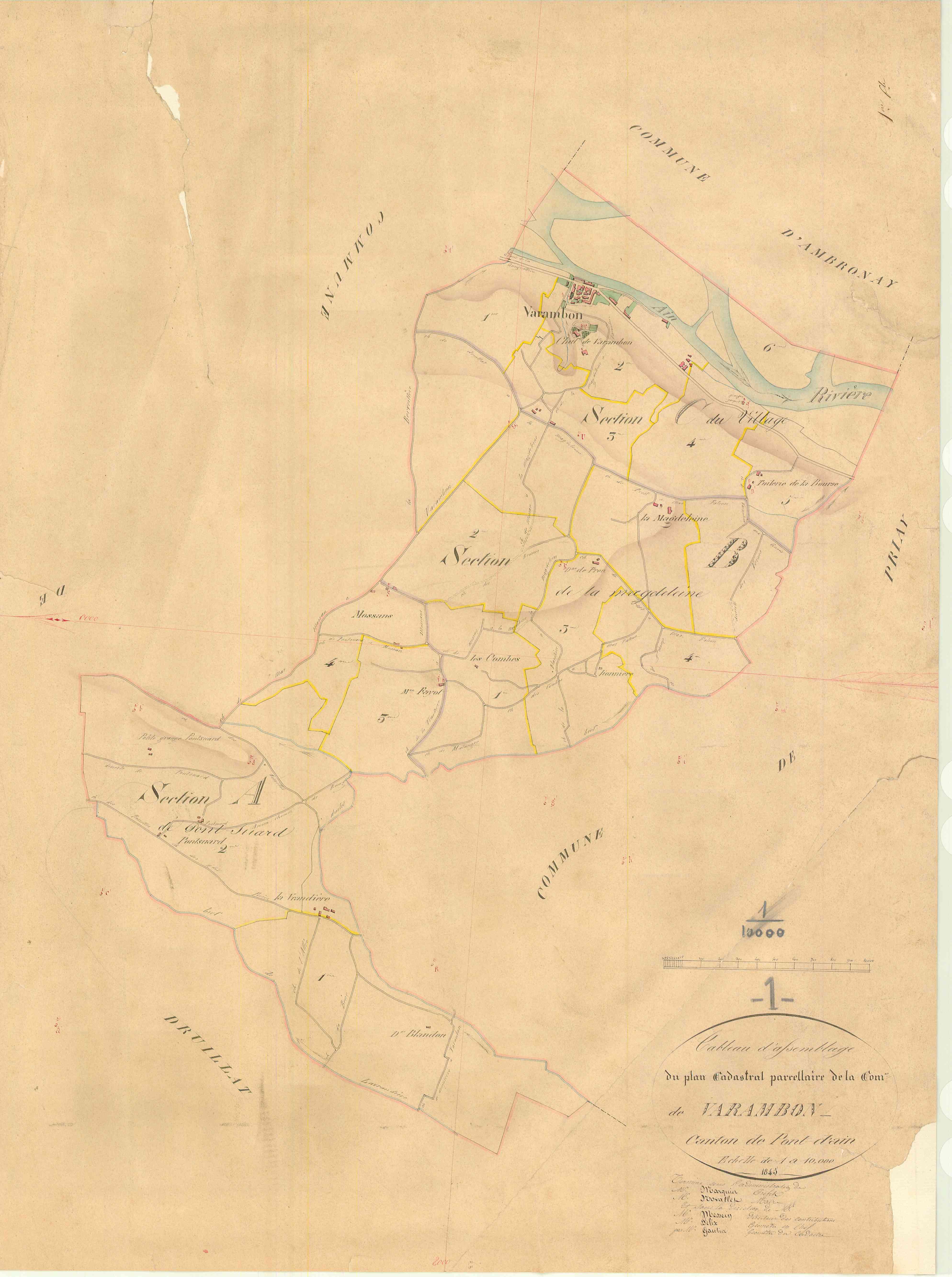 Varambon - 3 P 9293 - 3 P 9293 -  Tableau d'assemblage  (1844)
