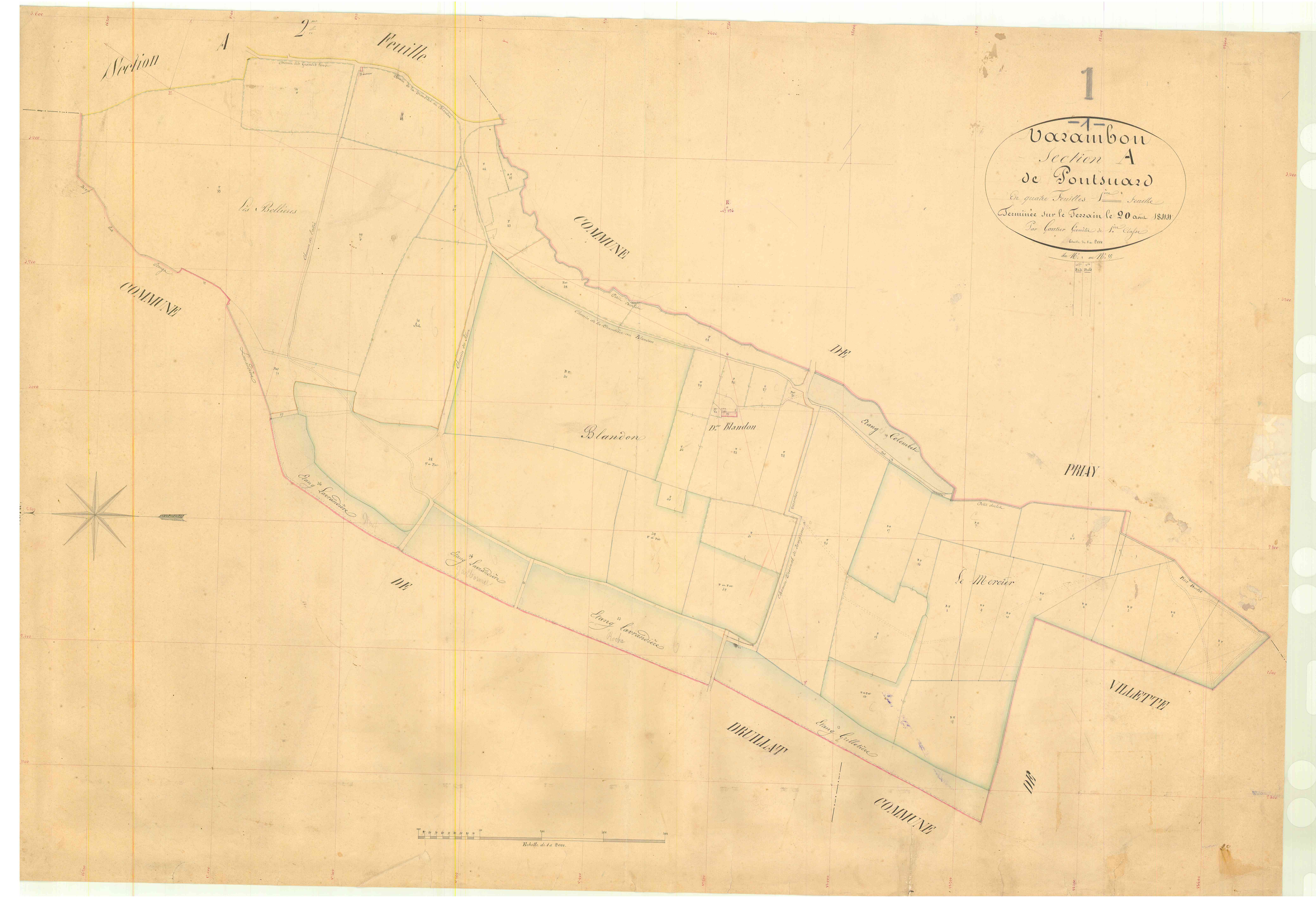Varambon - 3 P 9294 - 3 P 9294 -  Feuille 1  (1844)