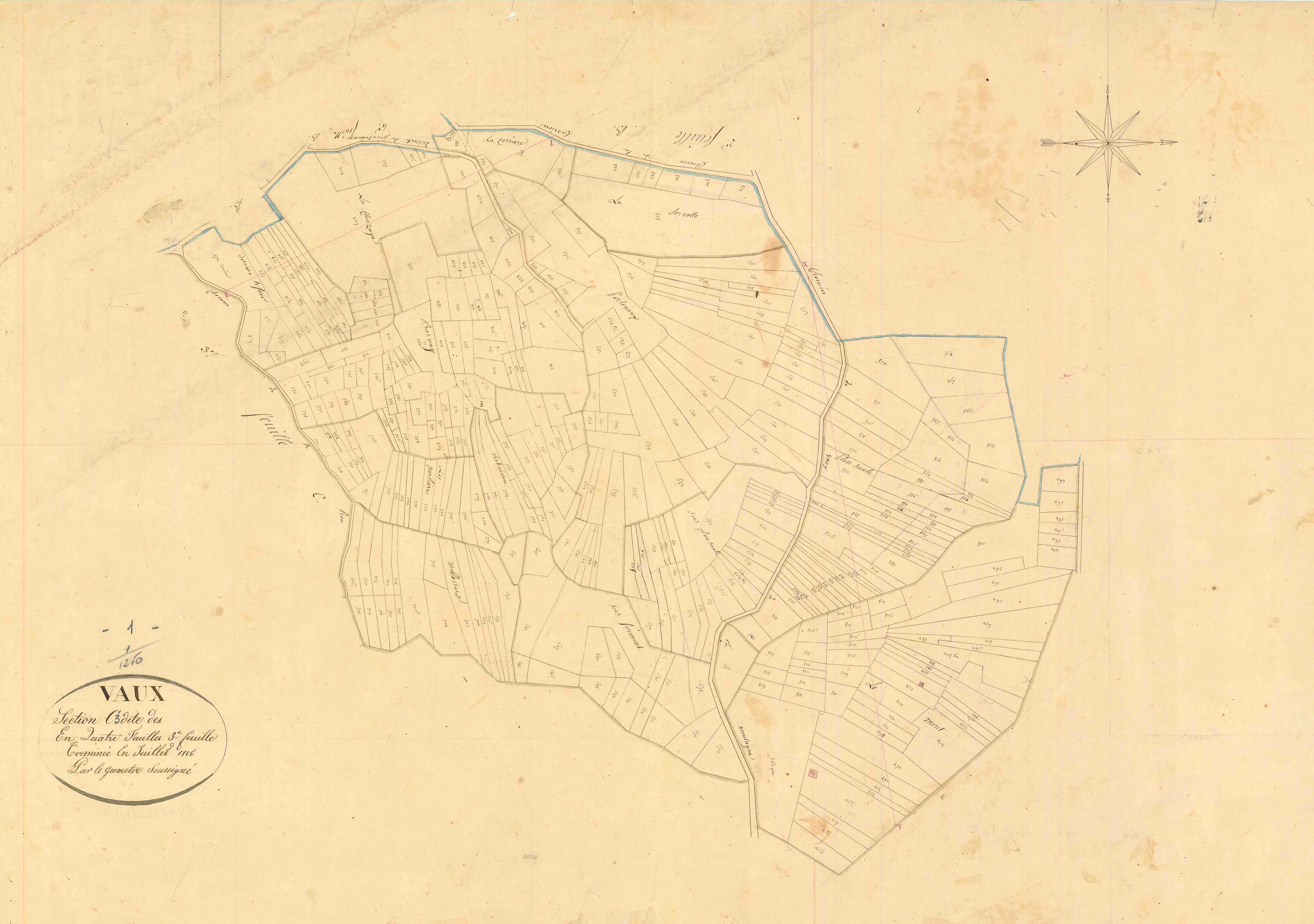 Vaux-en-Bugey - 3 P 9322 - 3 P 9322 -  Feuille 3  (1826)