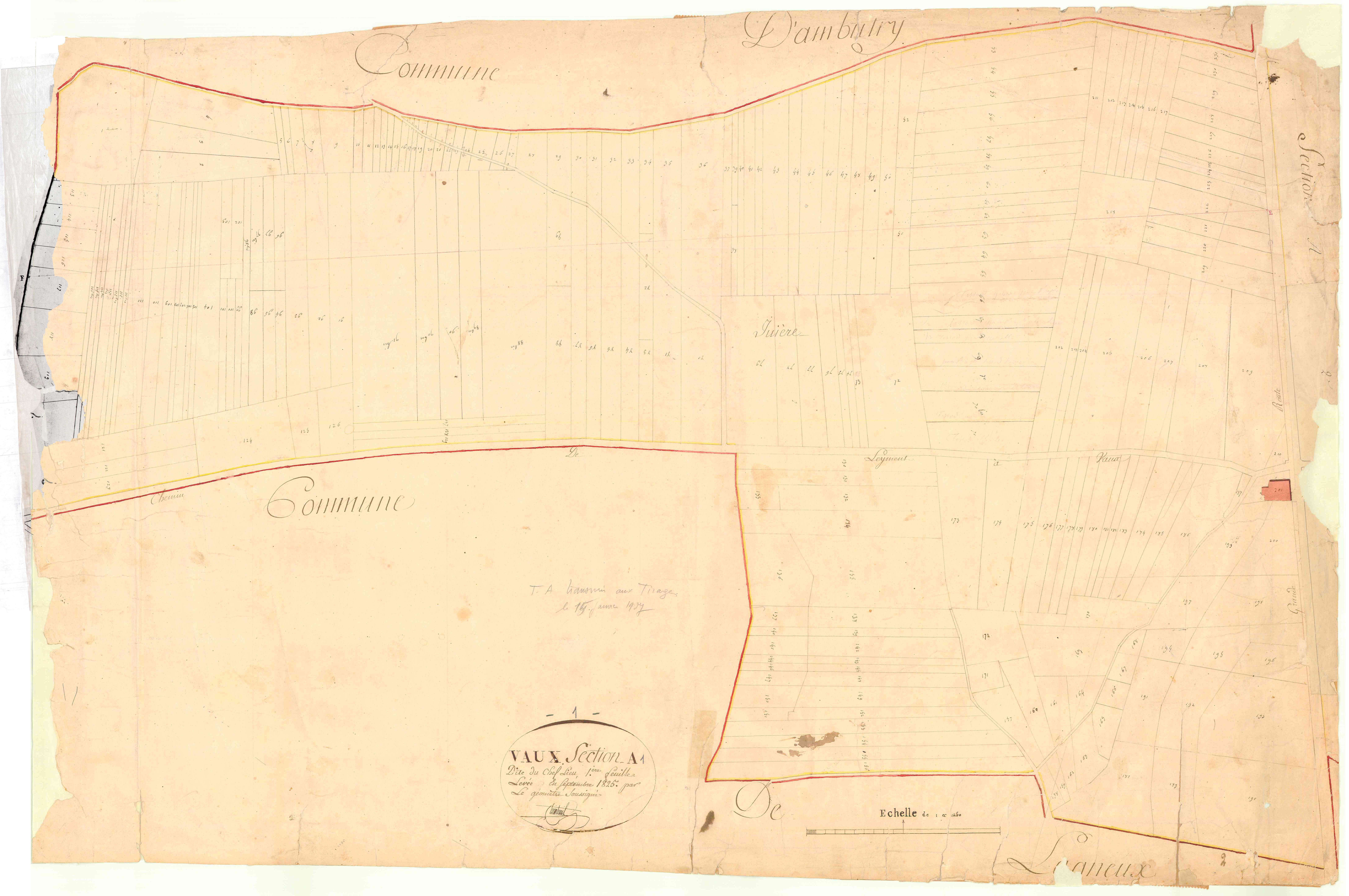 Vaux-en-Bugey - 3 P 9313 - 3 P 9313 -  Feuille 1  (1826)