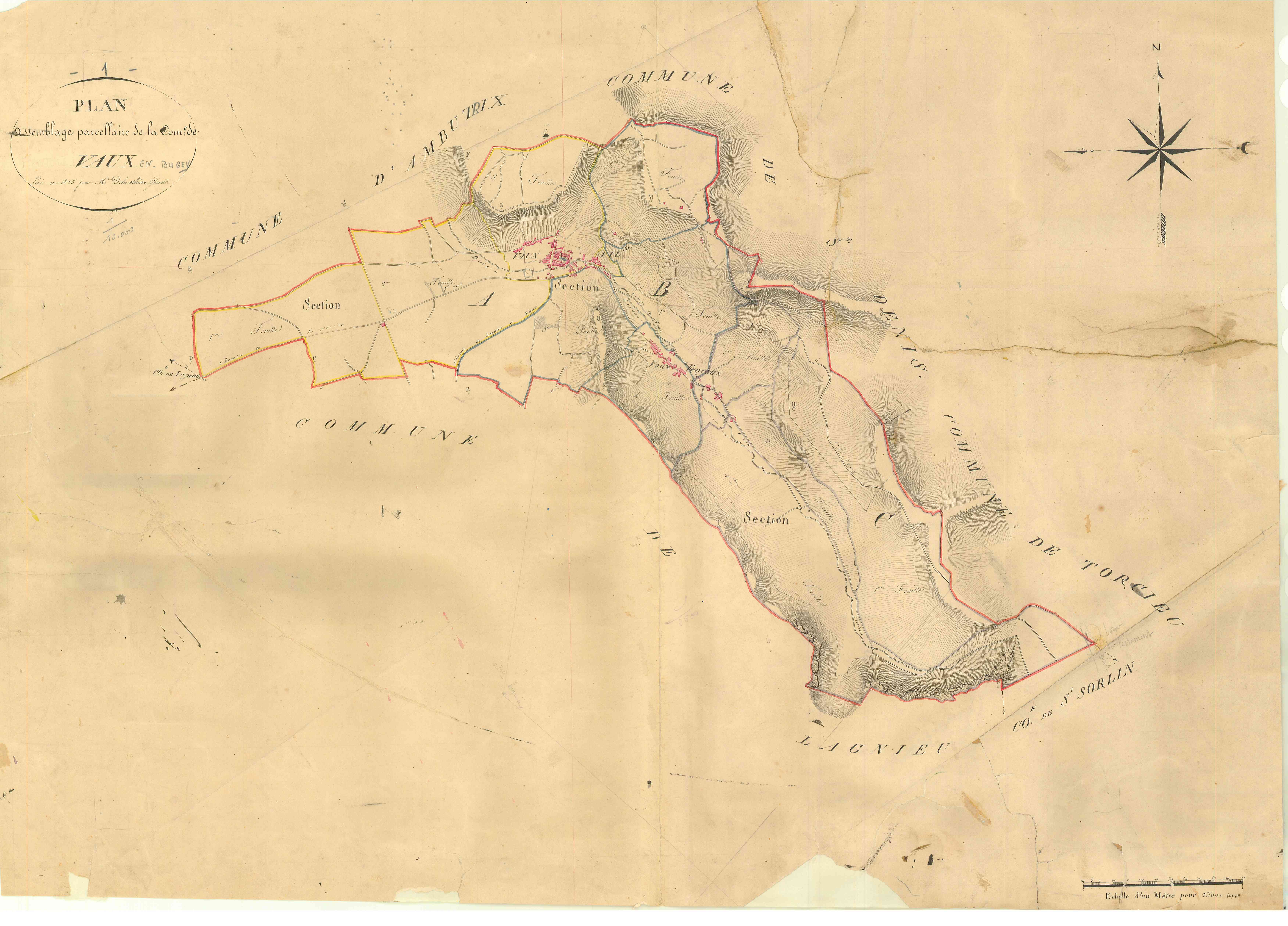 Vaux-en-Bugey - 3 P 9312 - 3 P 9312 -  Tableau d'assemblage  (1826)