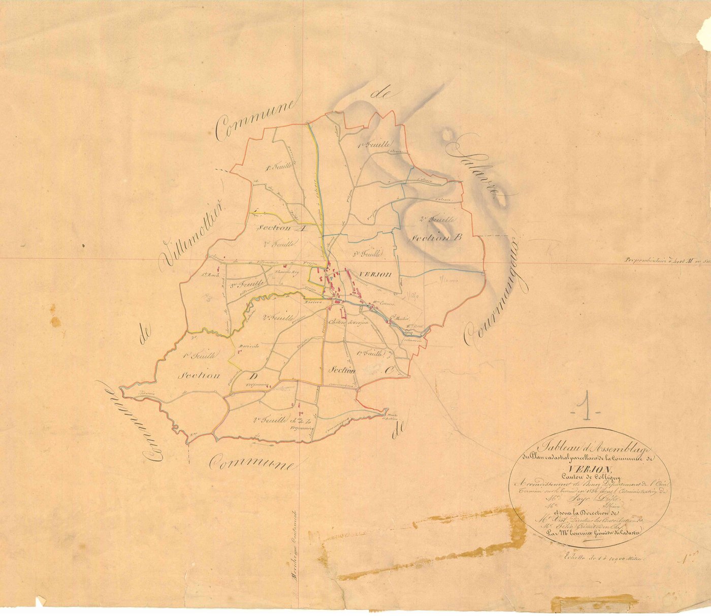 Verjon - 3 P 9324 - 3 P 9324 -  Tableau d'assemblage  (1836)