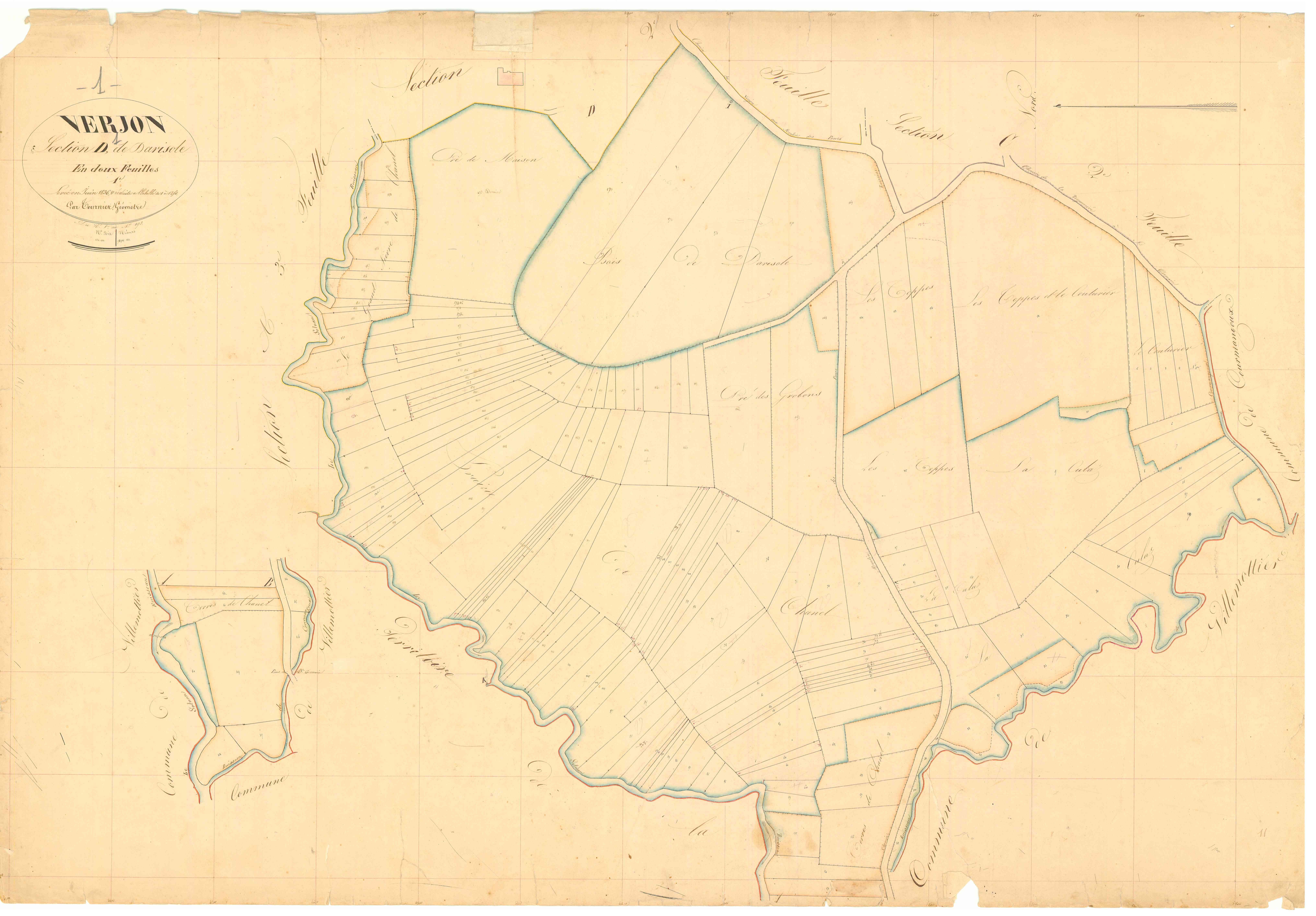 Verjon - 3 P 9334 - 3 P 9334 -  Feuille 1  (1836)