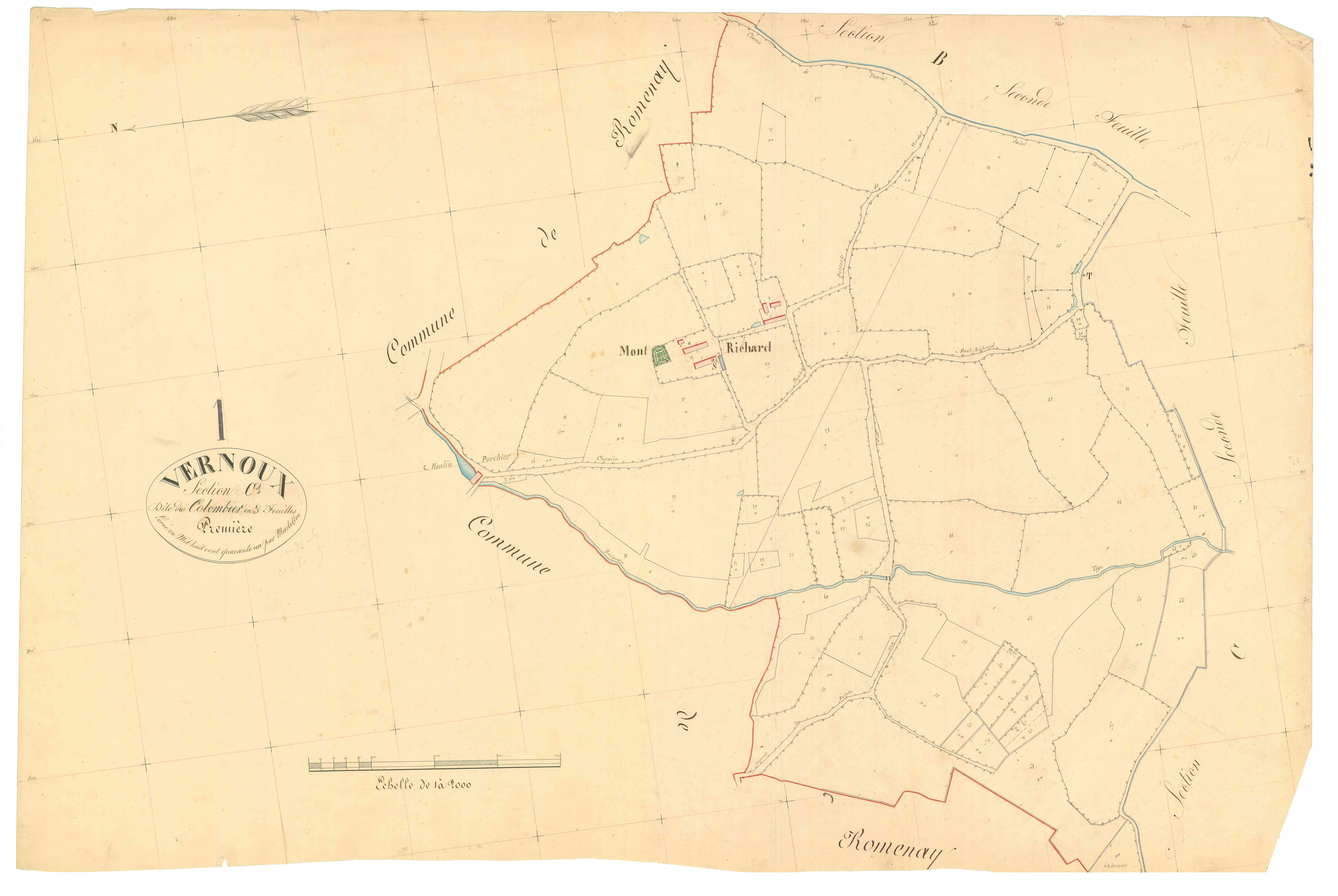 Vernoux - 3 P 9343 - 3 P 9343 -  Feuille 1  (1841)