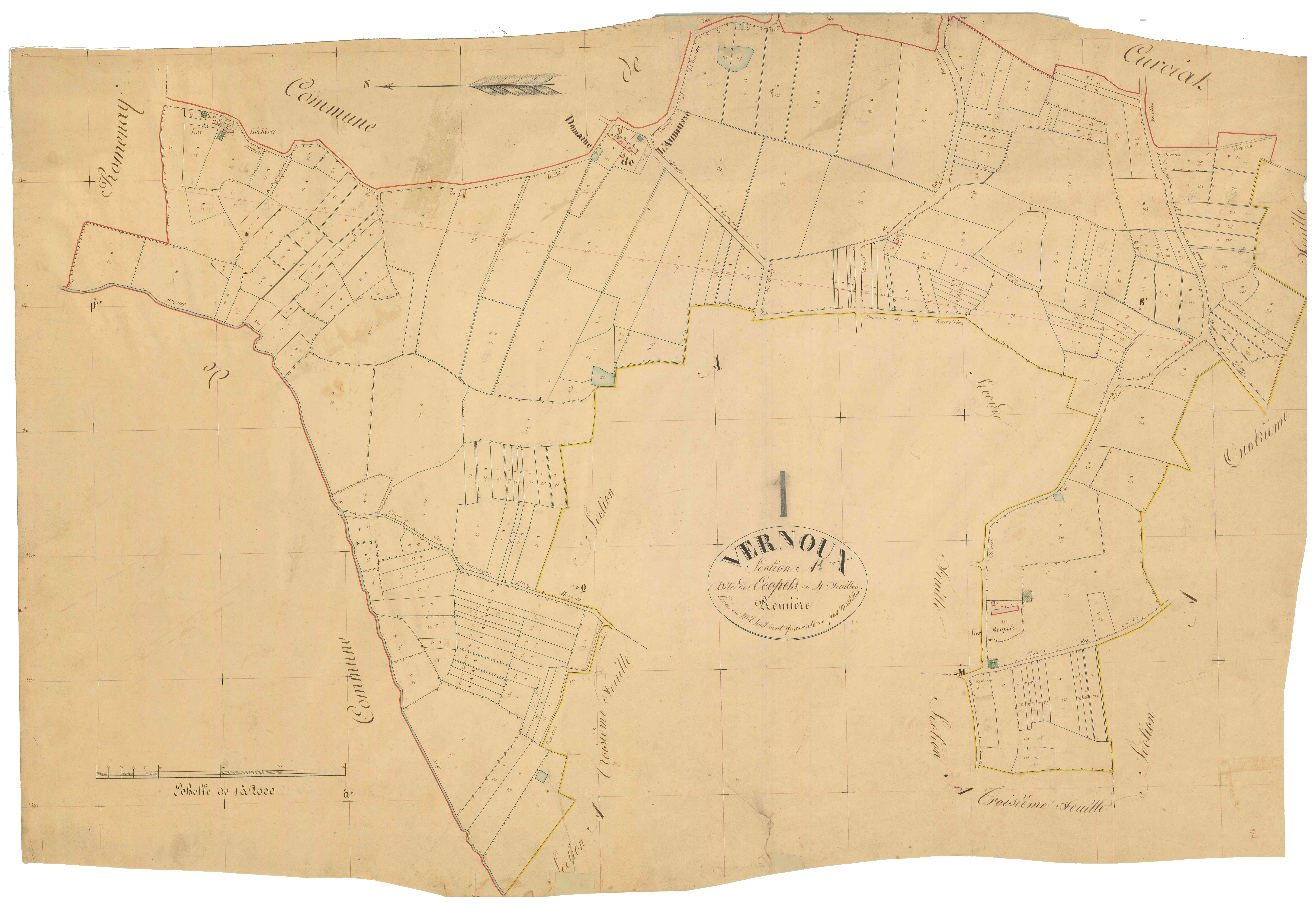 Vernoux - 3 P 9337 - 3 P 9337 -  Feuille 1  (1841)