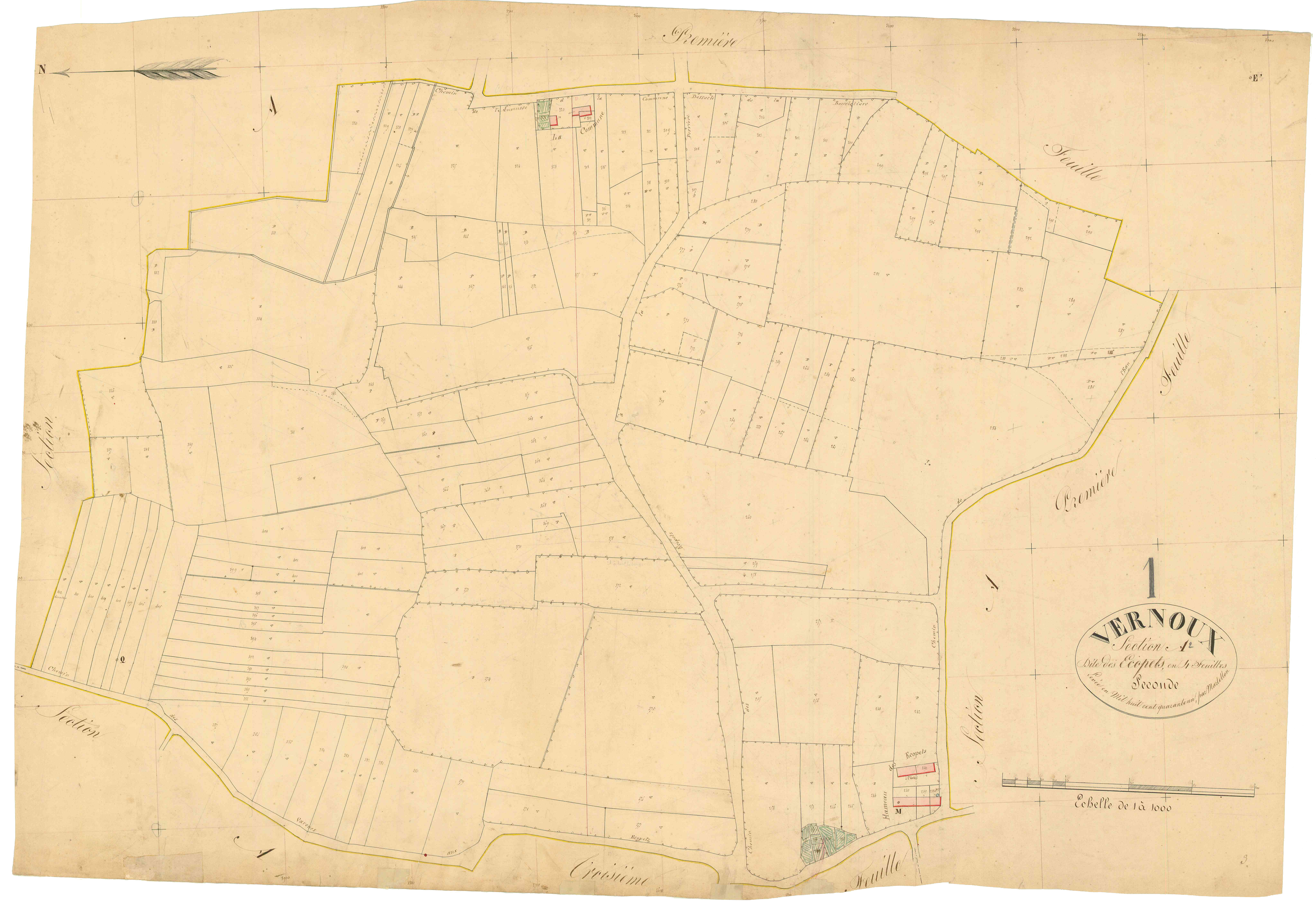 Vernoux - 3 P 9338 - 3 P 9338 -  Feuille 2  (1841)
