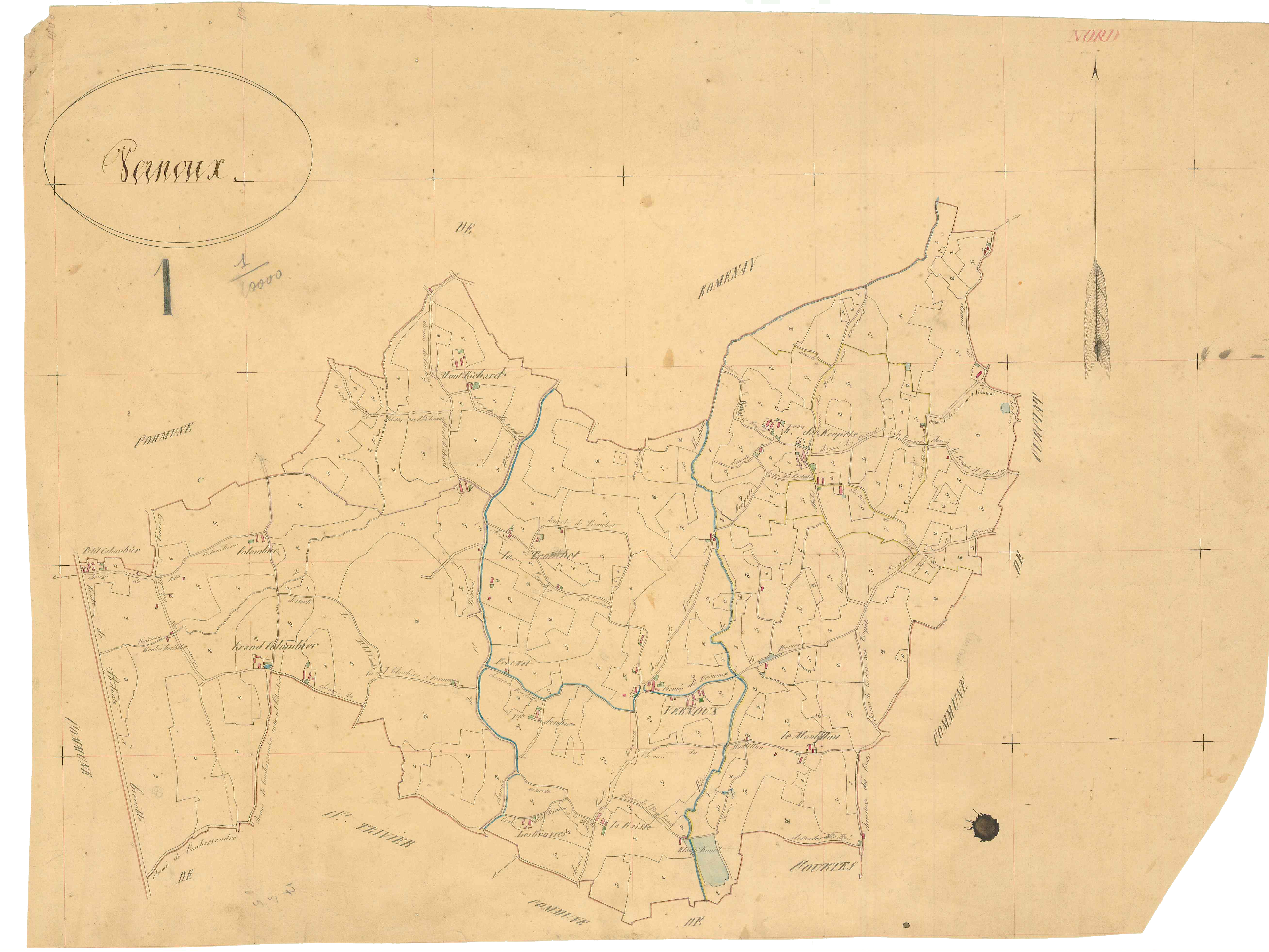 Vernoux - 3 P 9336 - 3 P 9336 -  Tableau d'assemblage  (1841)