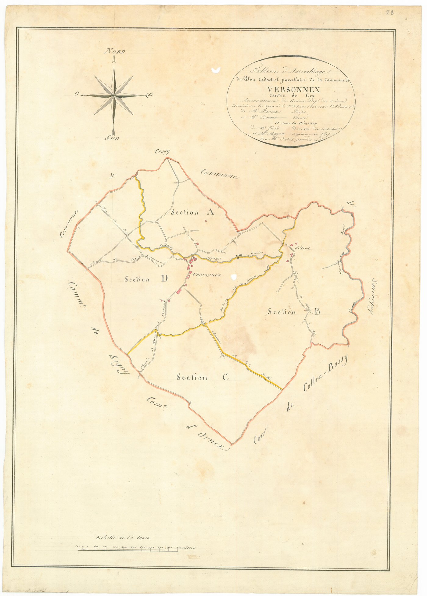 Versonnex - 3 P 10103-1 - 3 P 10103-1 -  Tableau d'assemblage  (1807)