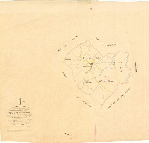 Versonnex - 3 P 9351 - 3 P 9351 -  Tableau d'assemblage  (1844)