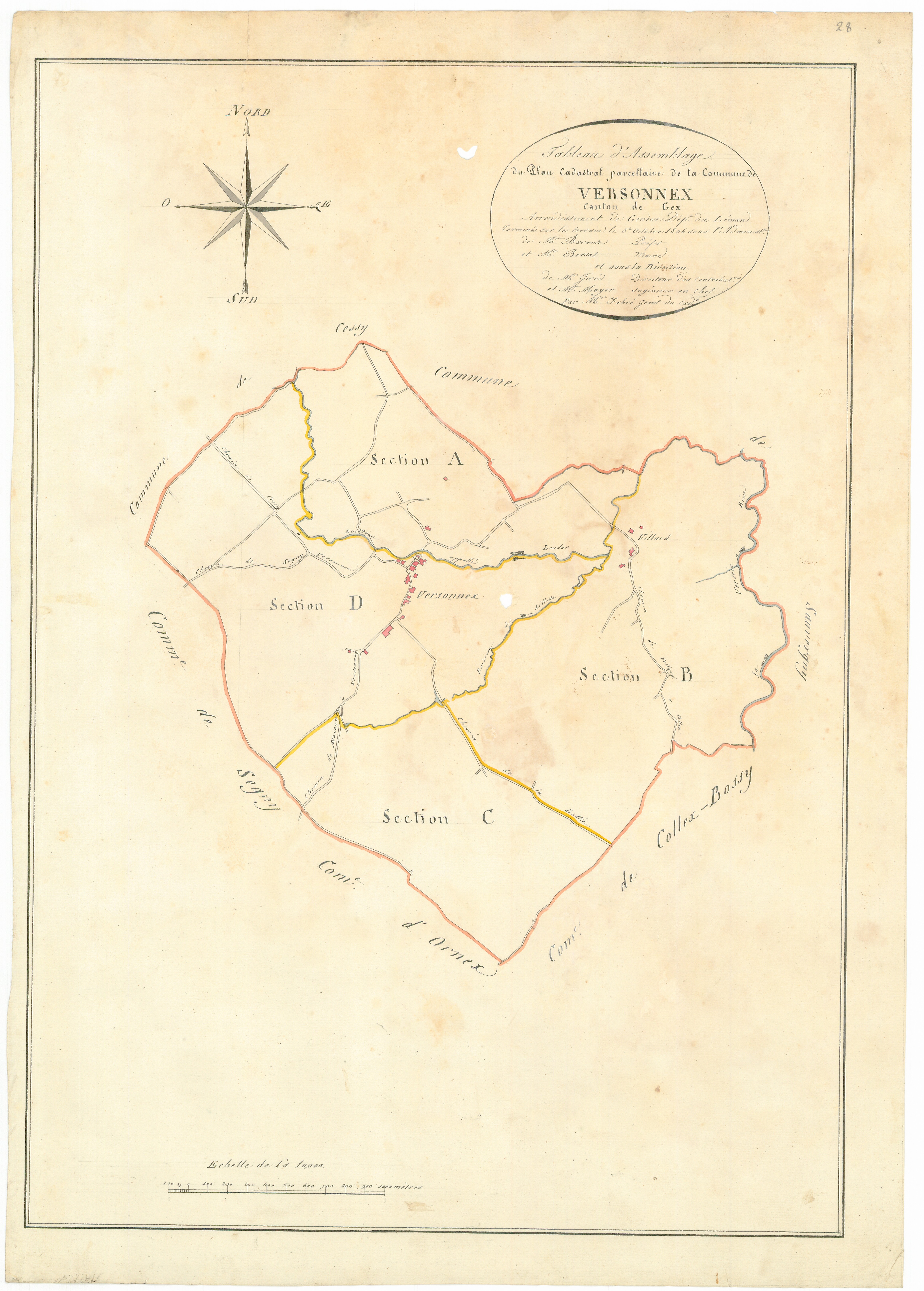 Versonnex - 3 P 10103-1 - 3 P 10103-1 -  Tableau d'assemblage  (1807)