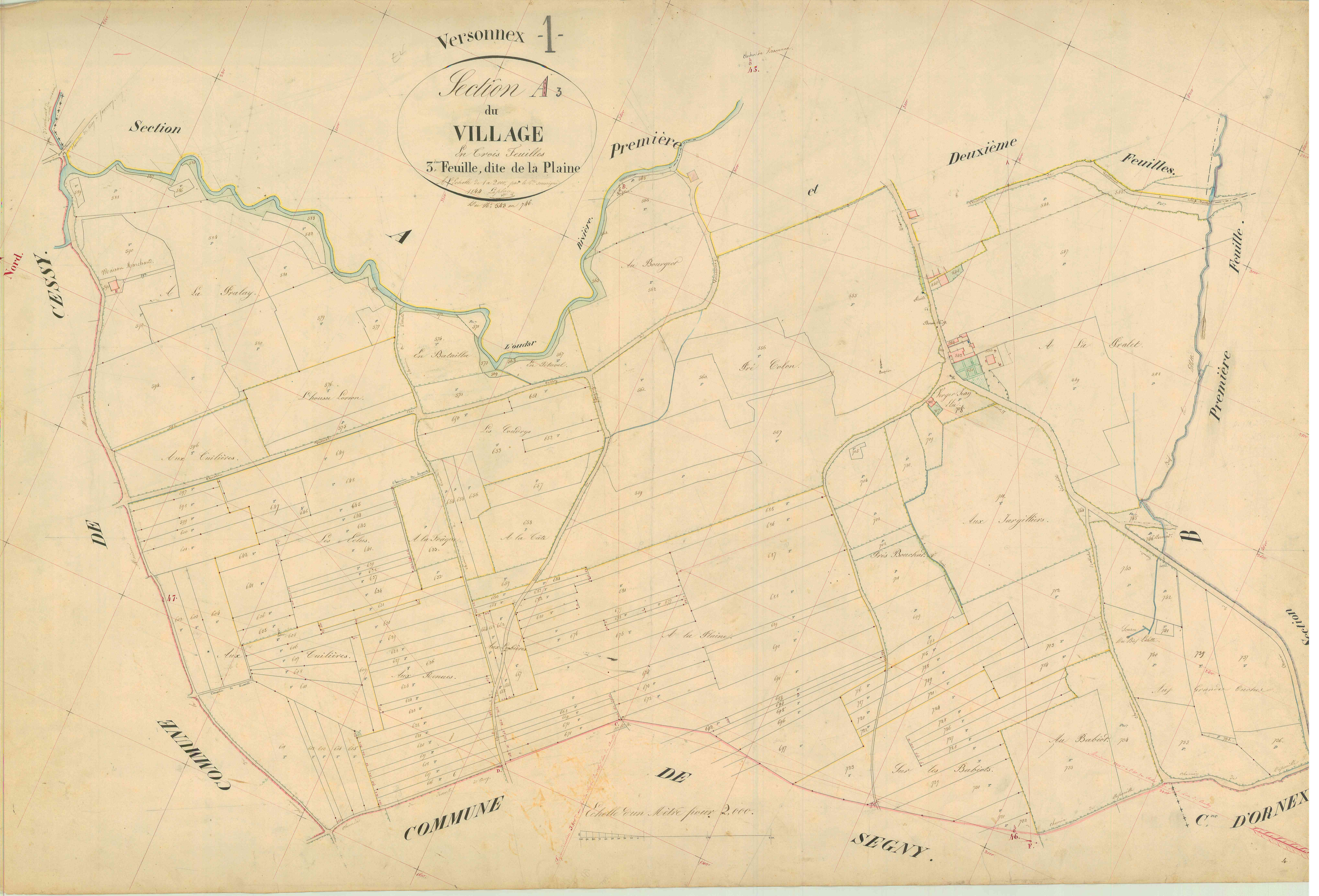 Versonnex - 3 P 9354 - 3 P 9354 -  Feuille 3  (1844)