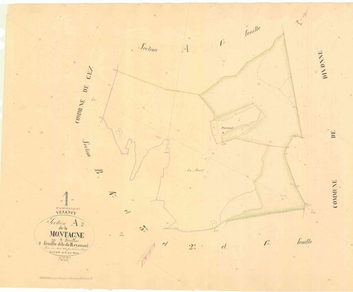 Vesancy - 3 P 9360 - 3 P 9360 -  Feuille 2  (1845)