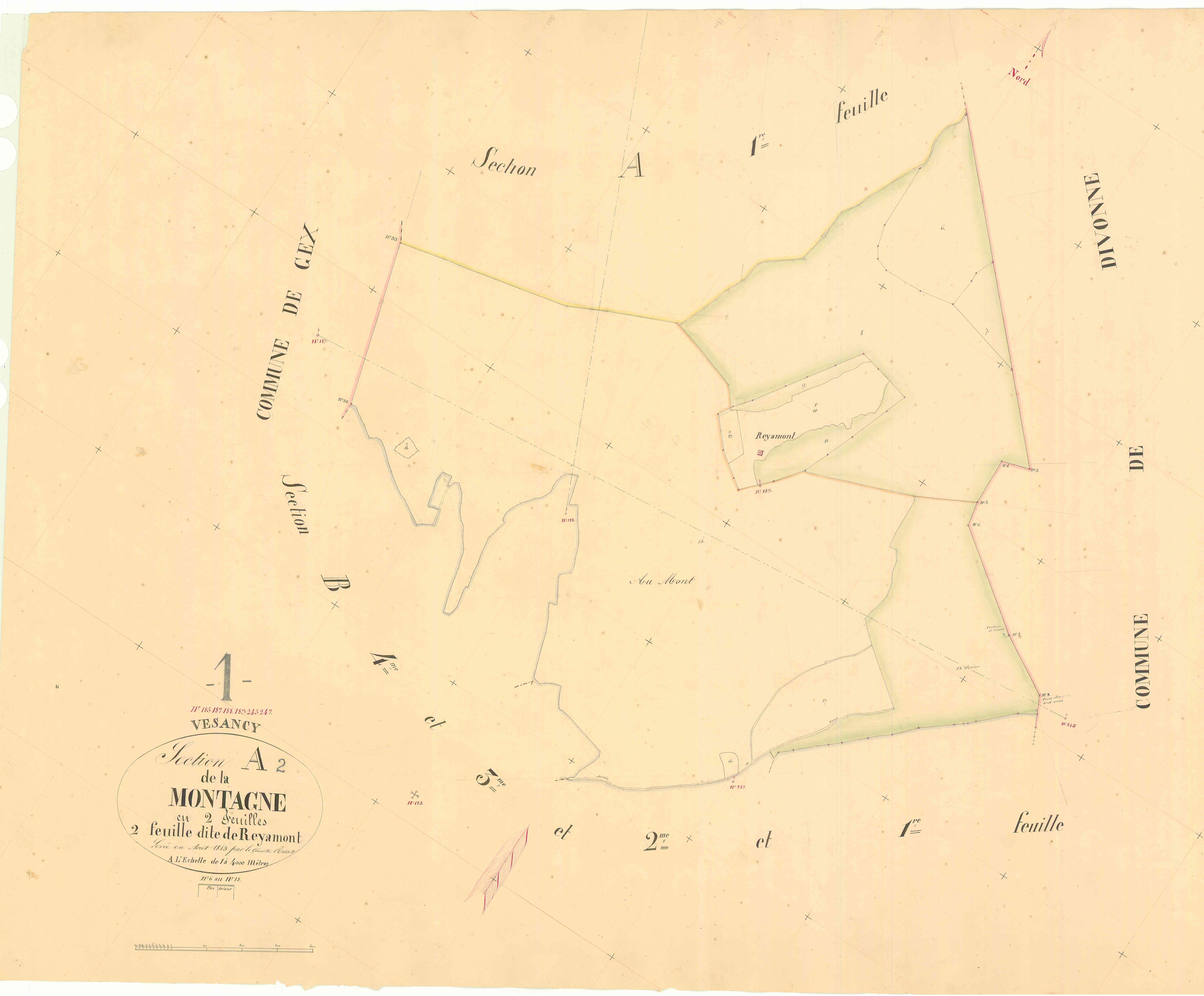 Vesancy - 3 P 9360 - 3 P 9360 - Feuille 2 (1845)