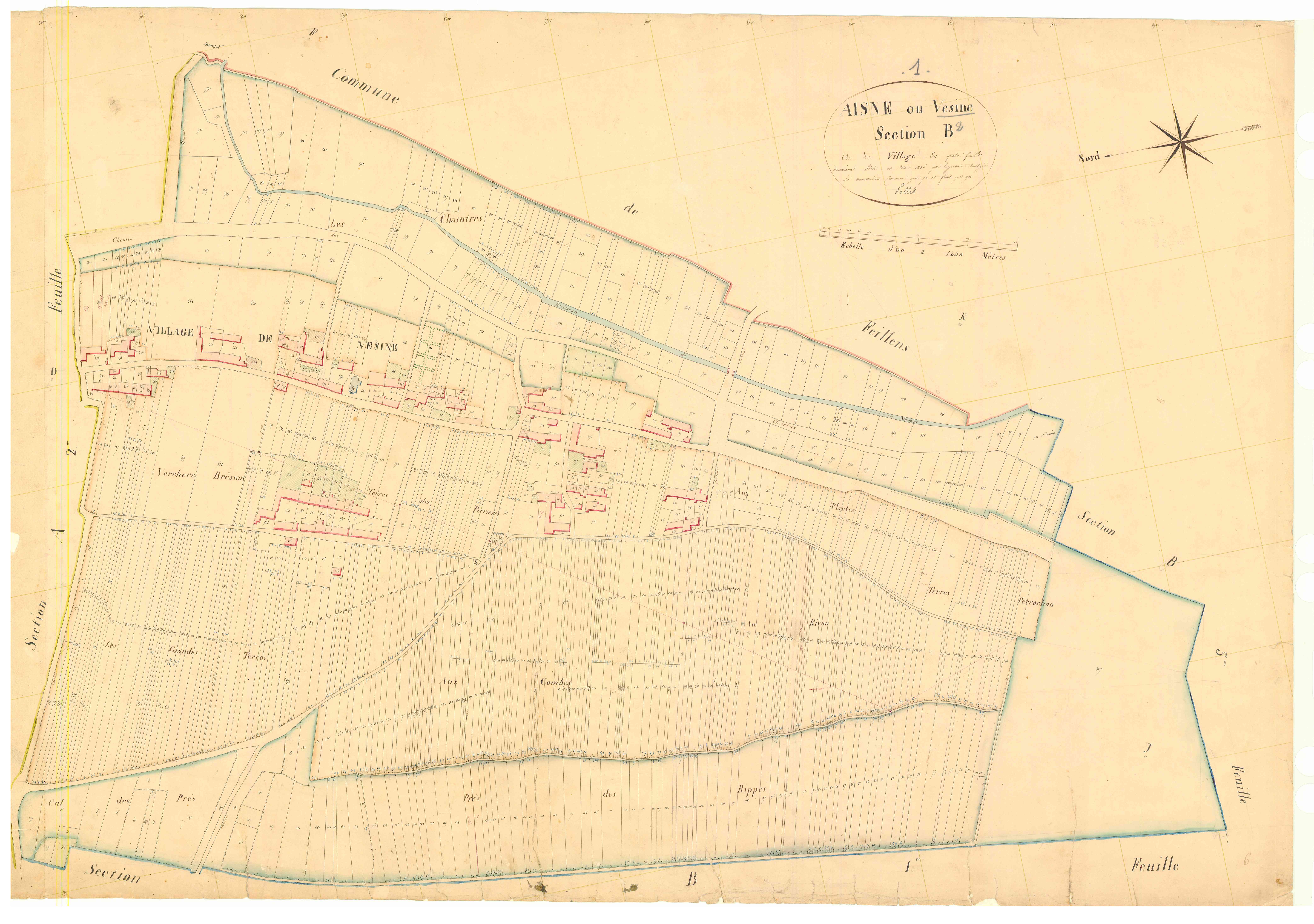 Vésines - 3 P 9392 - 3 P 9392 -  Feuille 2  (1836)