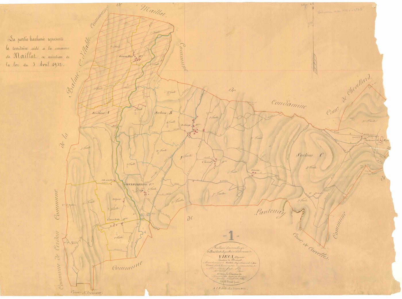 Vieu-d'zenave - 3 P 9421 - 3 P 9421 -  Tableau d'assemblage  (1837)